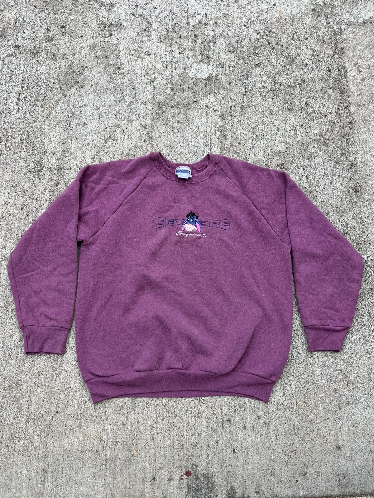 Disney × Vintage Vintage 90’s Eeyore Pooh Disney Embroidered Sweatshirt Size US M / EU 48-50 / 2 - 1 Thumbnail