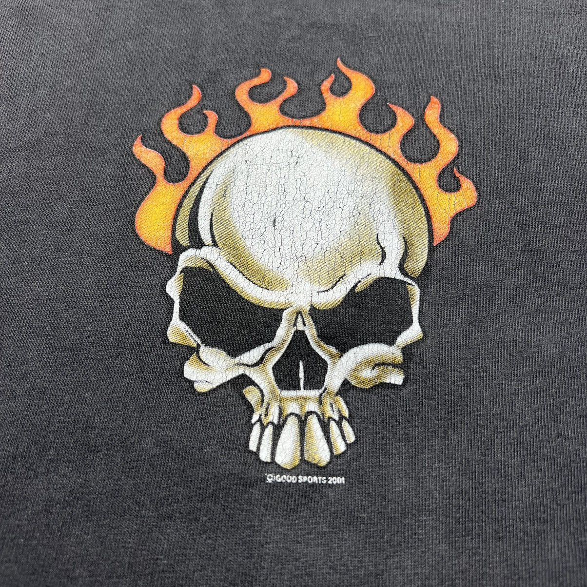 JNCO Vintage JNCO-esque Flame Skull Shirt Size US XL / EU 56 / 4 - 2 Thumbnail