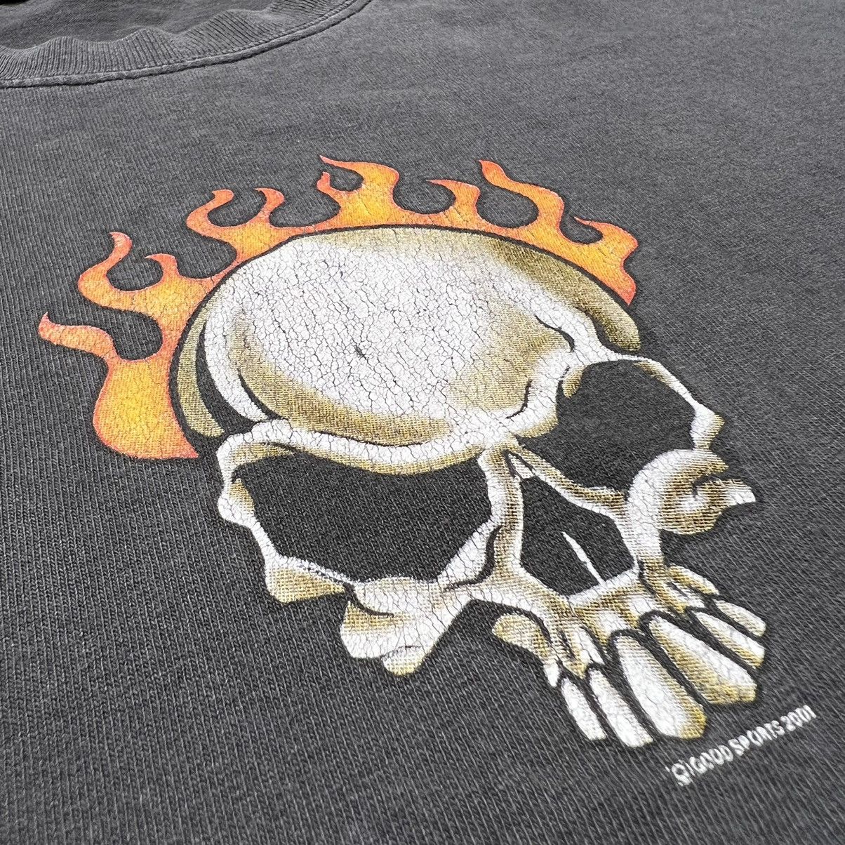 JNCO Vintage JNCO-esque Flame Skull Shirt Size US XL / EU 56 / 4 - 3 Thumbnail