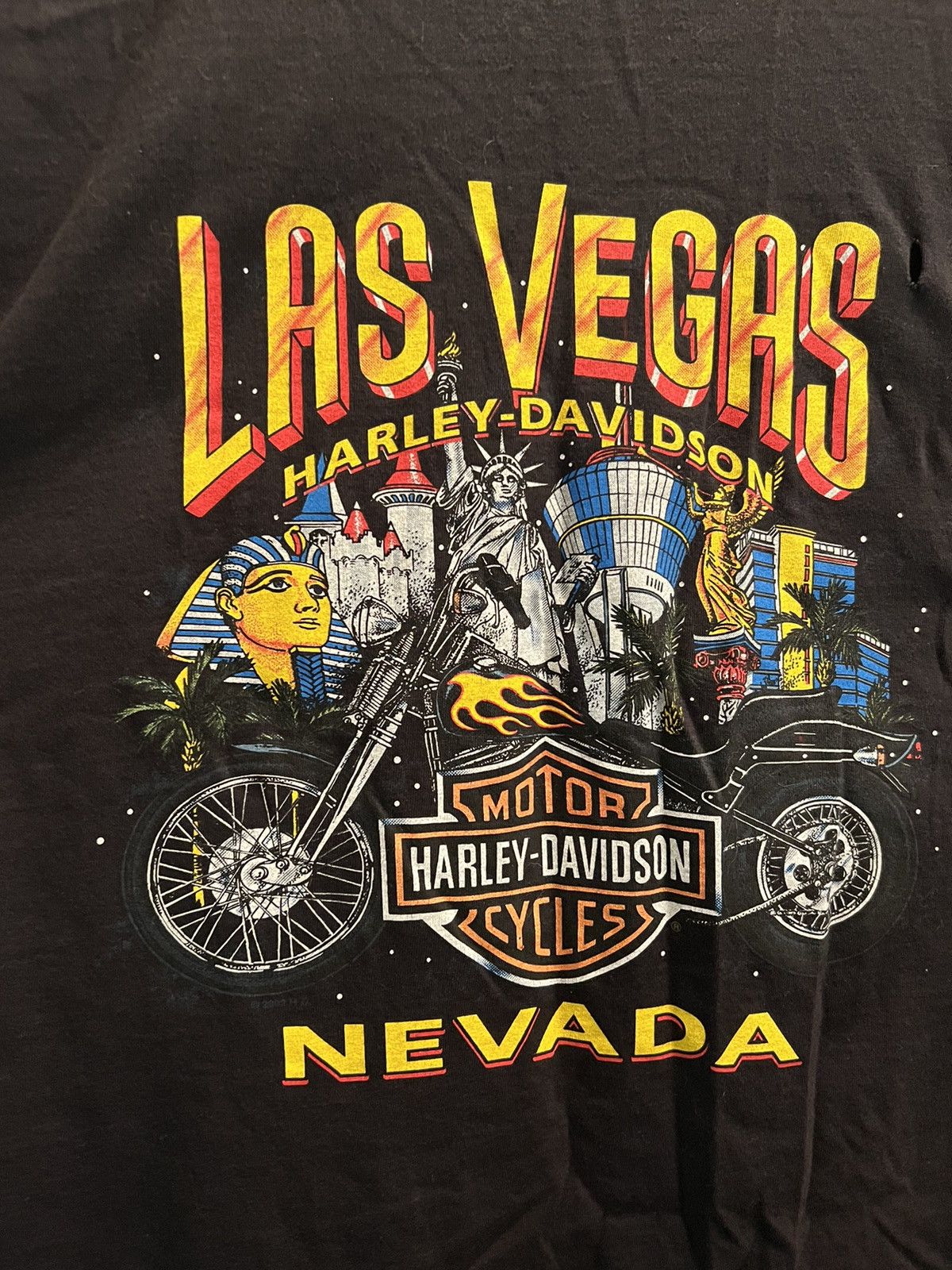Harley Davidson × Vintage VINTAGE HARLEY DAVIDSON 90s LAS VEGAS SHIRT Size US XXL / EU 58 / 5 - 2 Thumbnail
