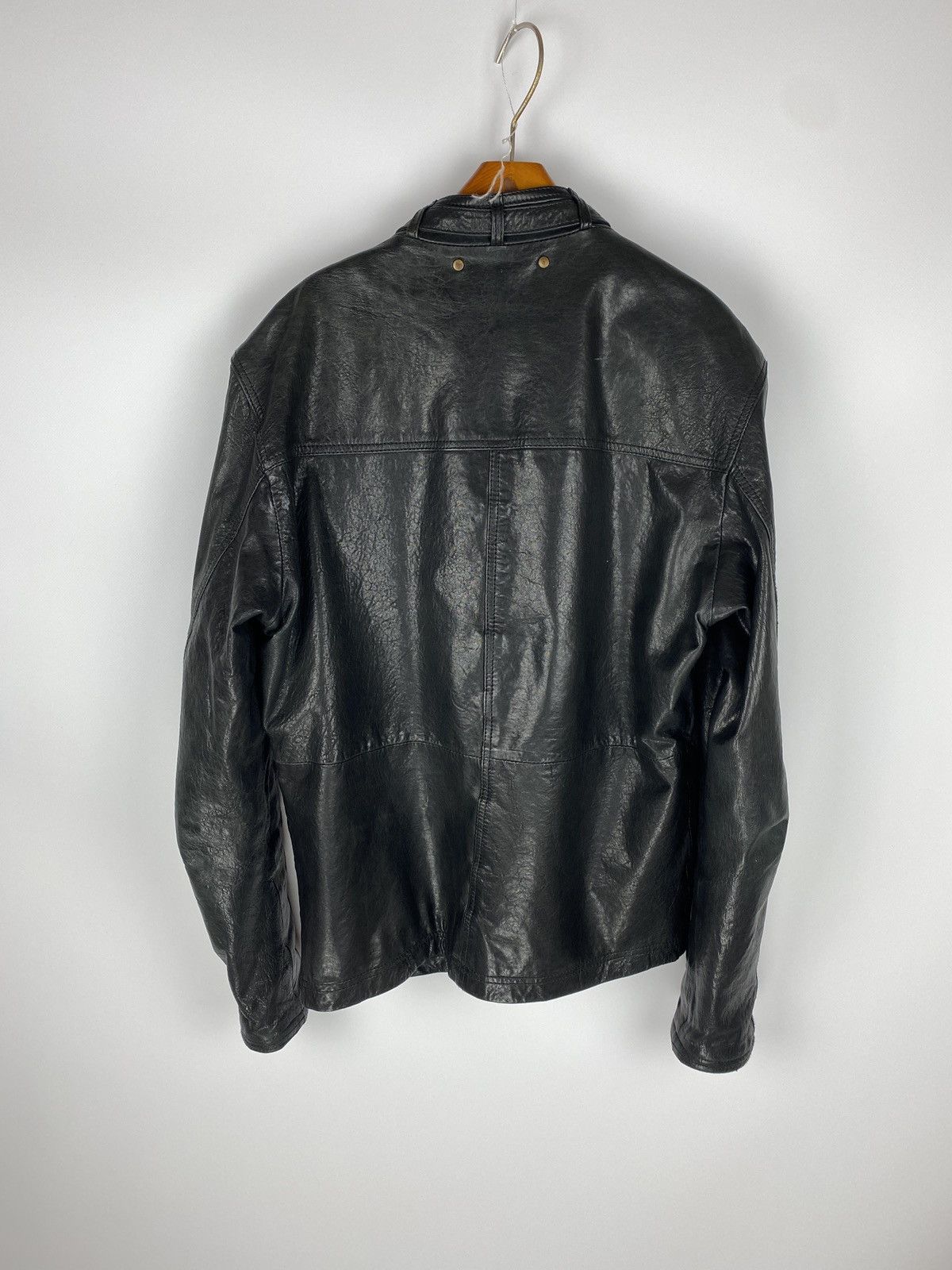 Hugo Boss Vintage Hugo Boss 100% Oiled Calf Leather Jacket Size US M / EU 48-50 / 2 - 4 Thumbnail