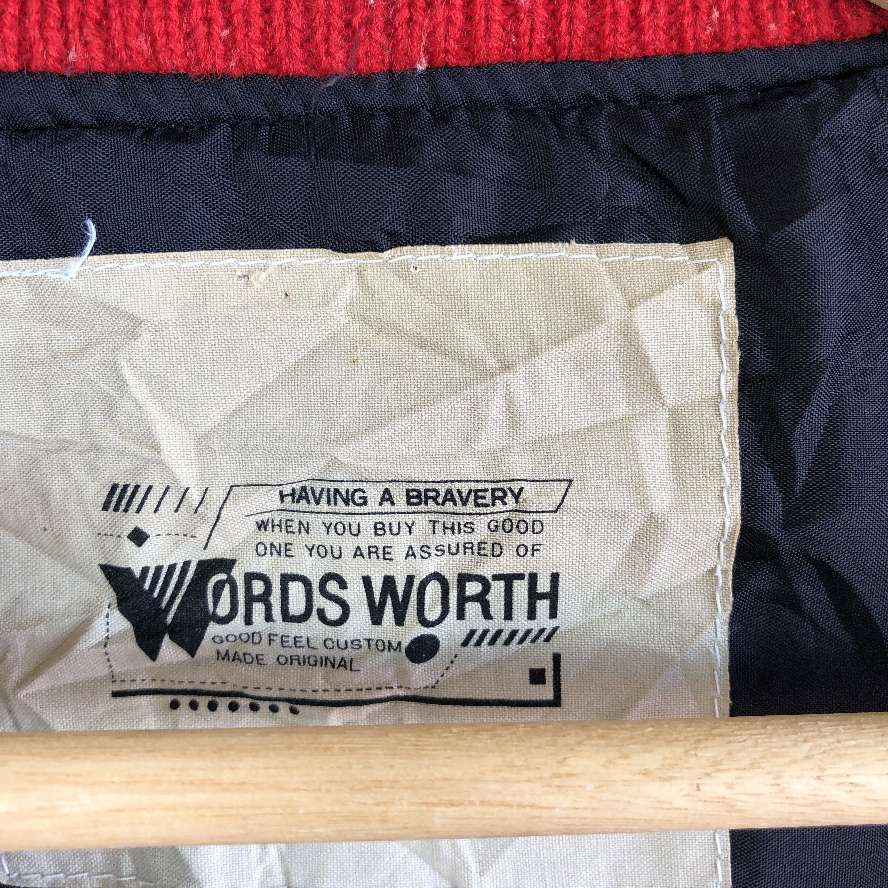 Vintage Vintage Words Worth Varsity Jacket Japanese Wool Jacket Size US L / EU 52-54 / 3 - 6 Thumbnail