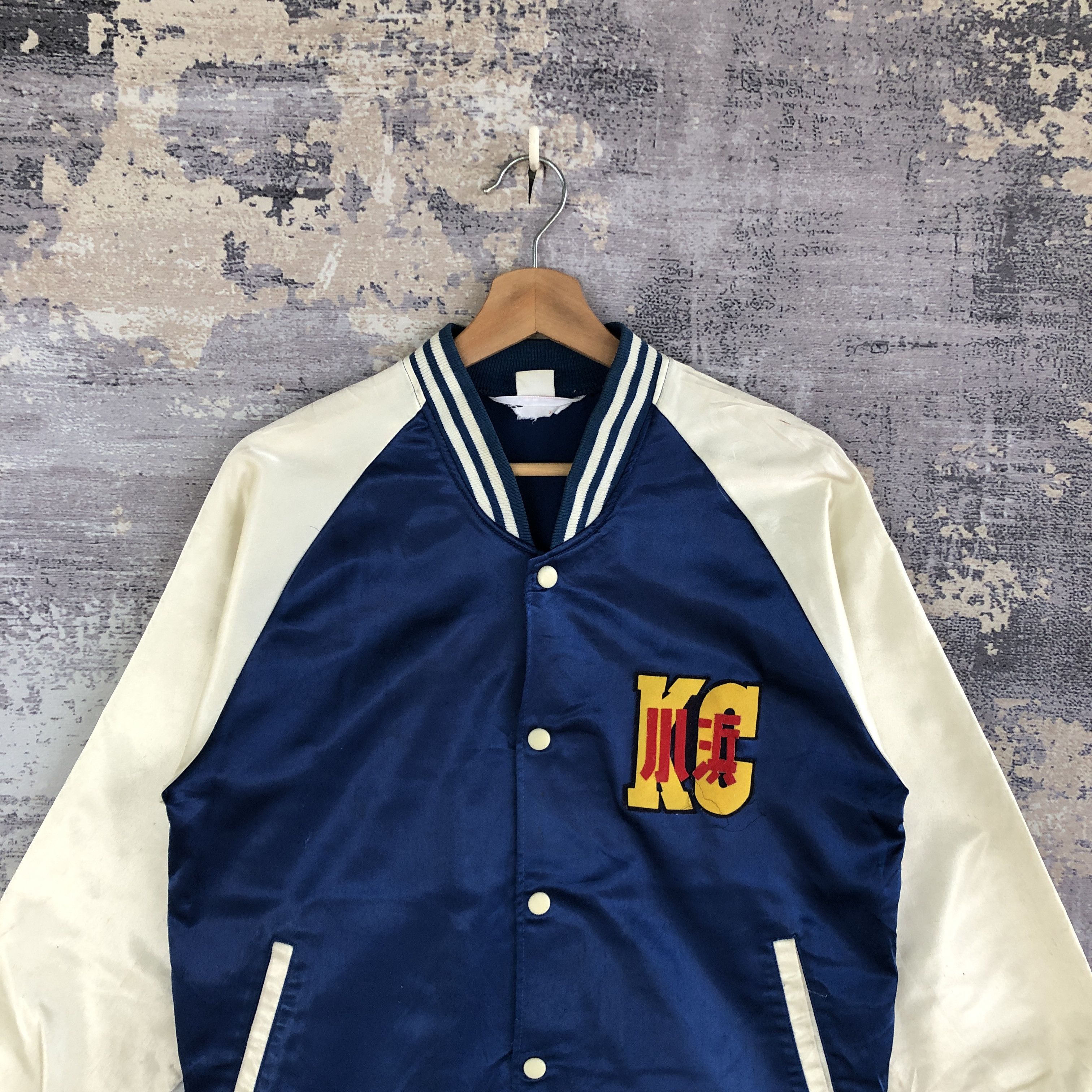 Japanese Brand × Vintage Vintage KC Baseball Jacket Japanese Satin Bomber Jackets Size US S / EU 44-46 / 1 - 3 Thumbnail