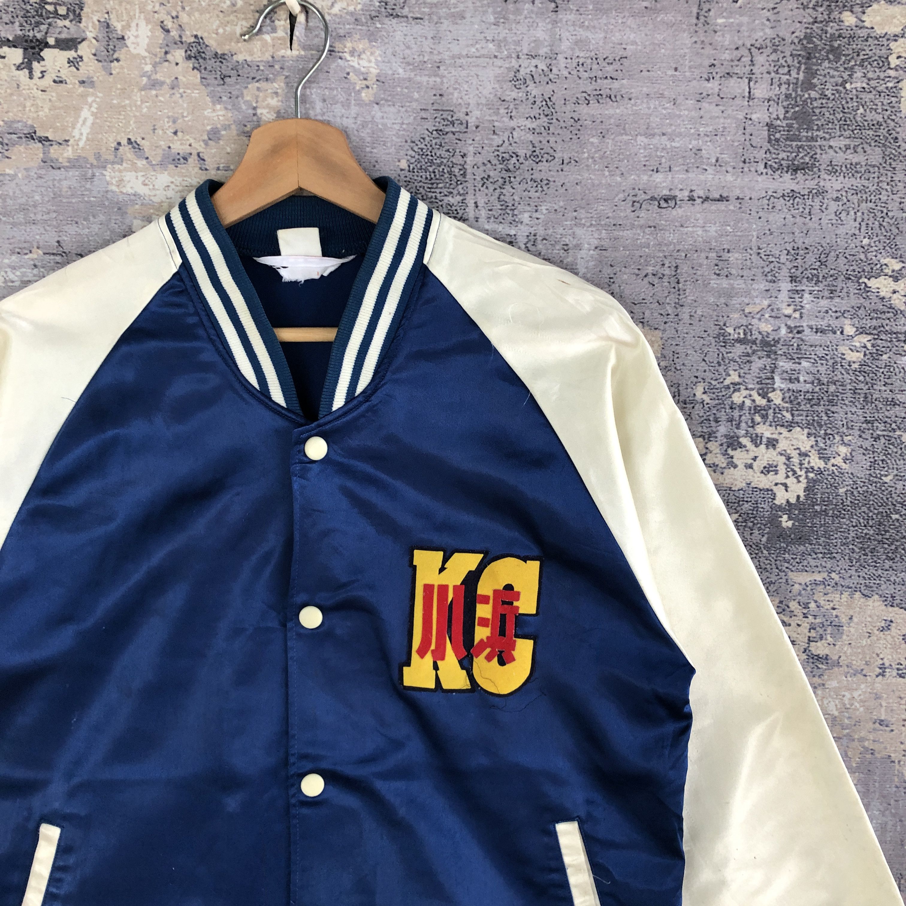 Japanese Brand × Vintage Vintage KC Baseball Jacket Japanese Satin Bomber Jackets Size US S / EU 44-46 / 1 - 4 Thumbnail