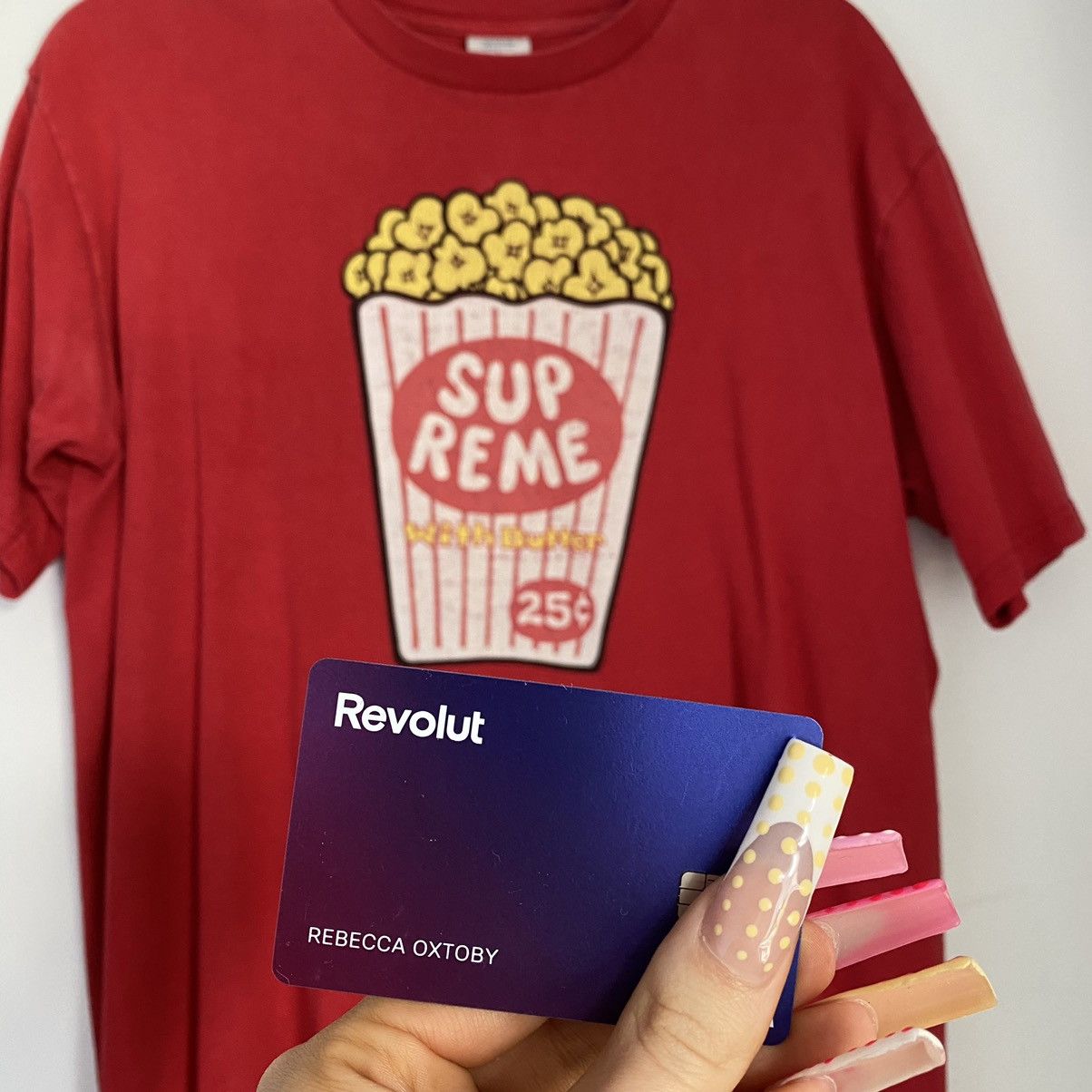Supreme popcorn tee online
