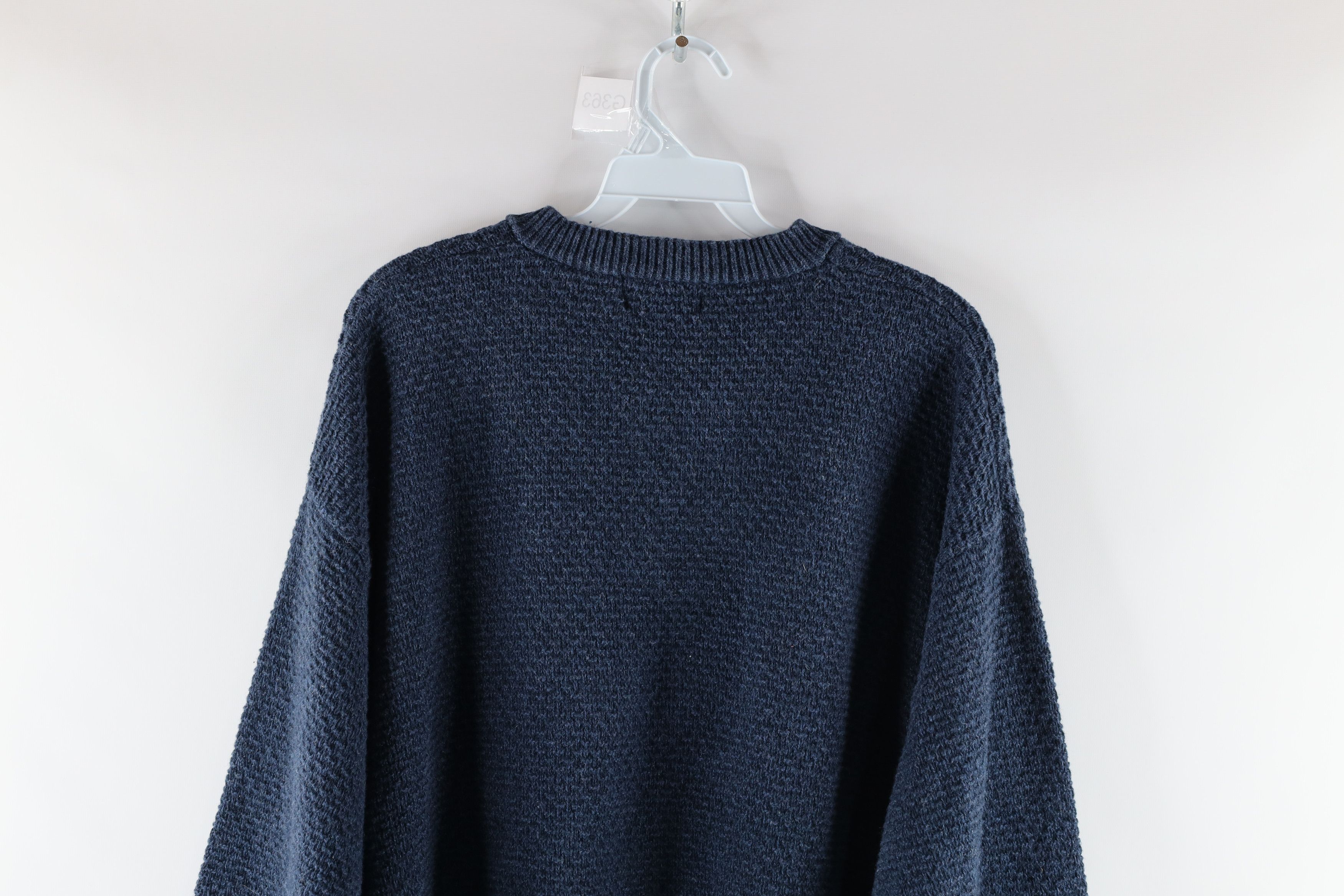 Vintage Vintage 90s Woolrich Blank Knit Pullover Henley Sweater Size US XL / EU 56 / 4 - 7 Thumbnail