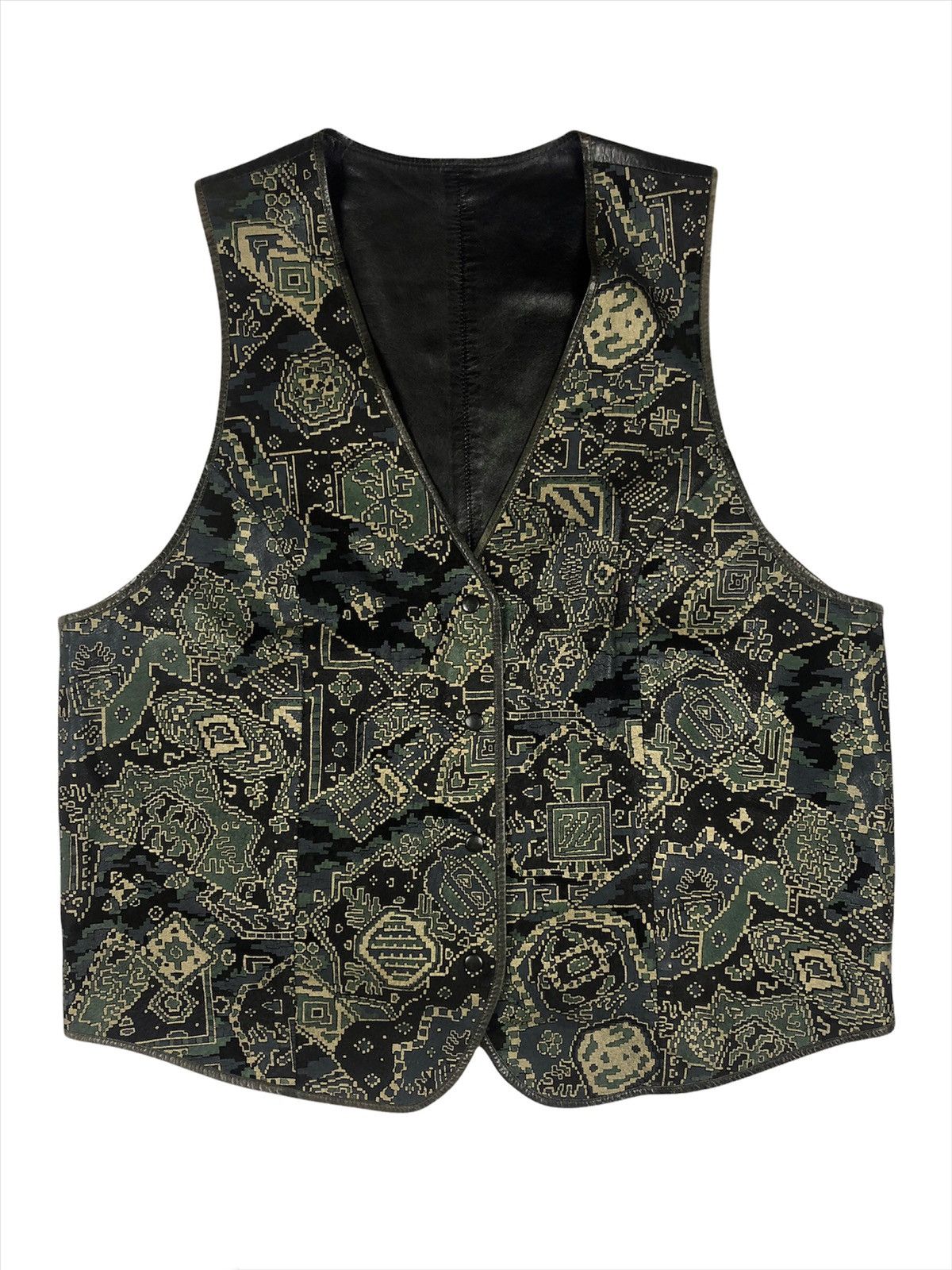 Leather Vintage Leather Vest Native Style Size US M / EU 48-50 / 2 - 1 Thumbnail