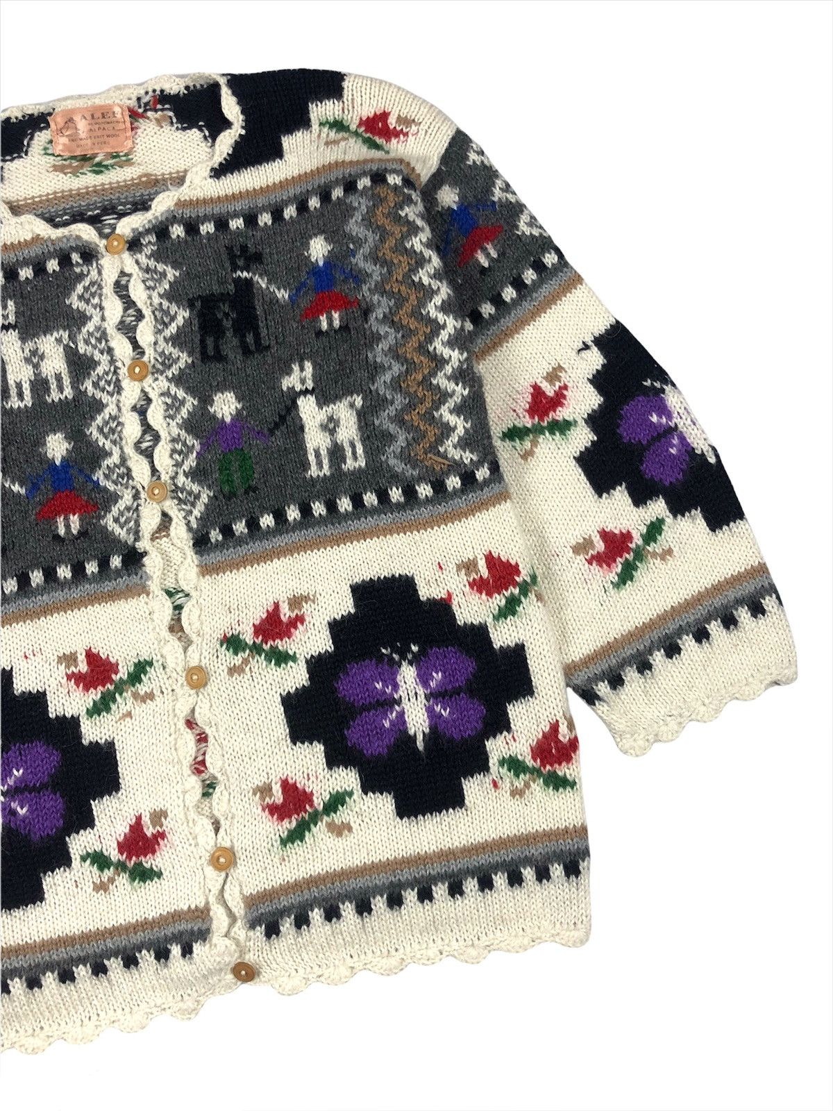 Vintage Vintage 80s Knit Sweater Native Design Kapital Size US M / EU 48-50 / 2 - 4 Thumbnail