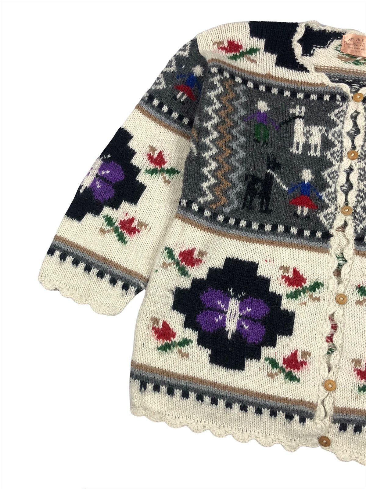 Vintage Vintage 80s Knit Sweater Native Design Kapital Size US M / EU 48-50 / 2 - 3 Thumbnail