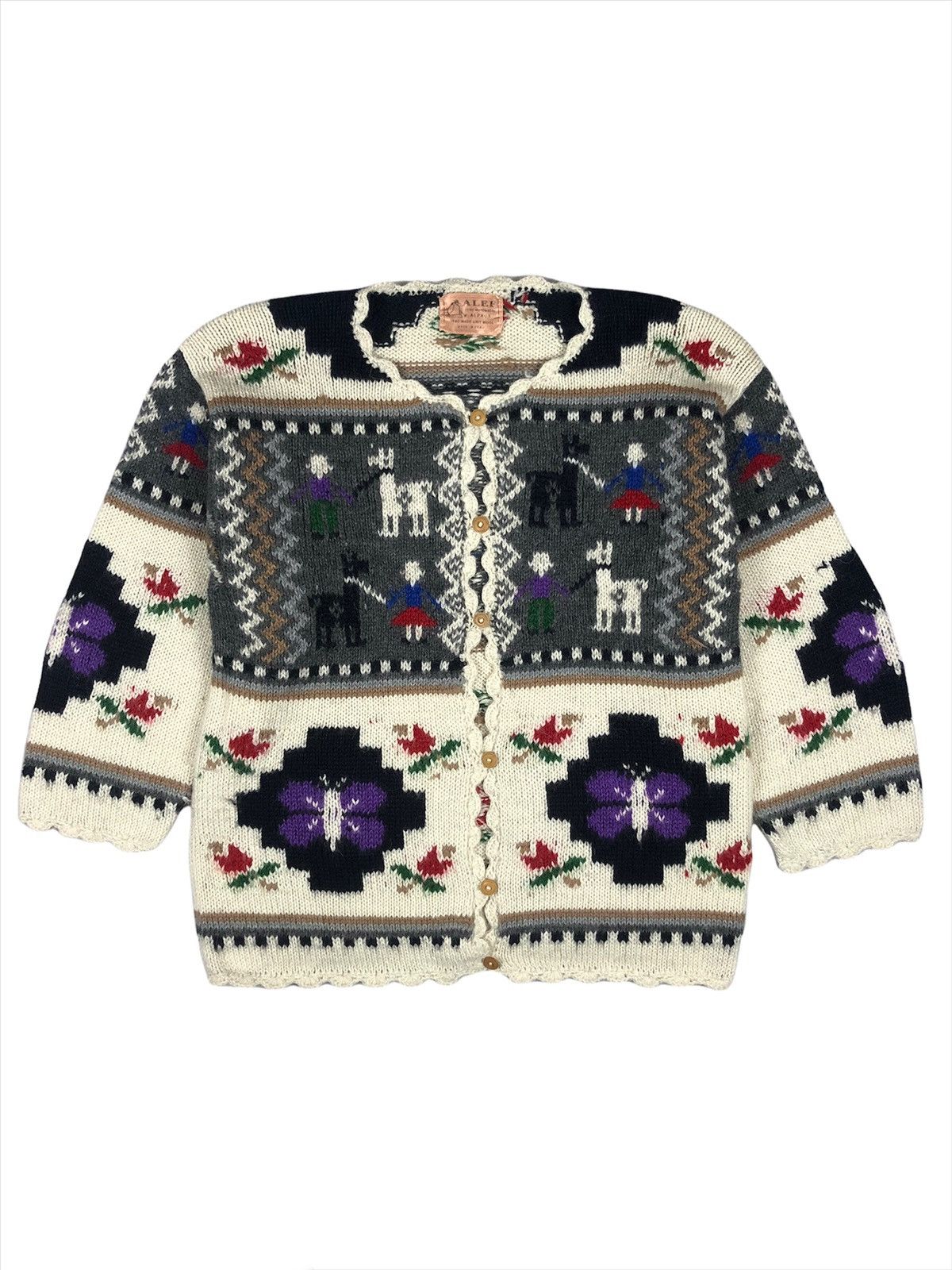 Vintage Vintage 80s Knit Sweater Native Design Kapital Size US M / EU 48-50 / 2 - 1 Thumbnail