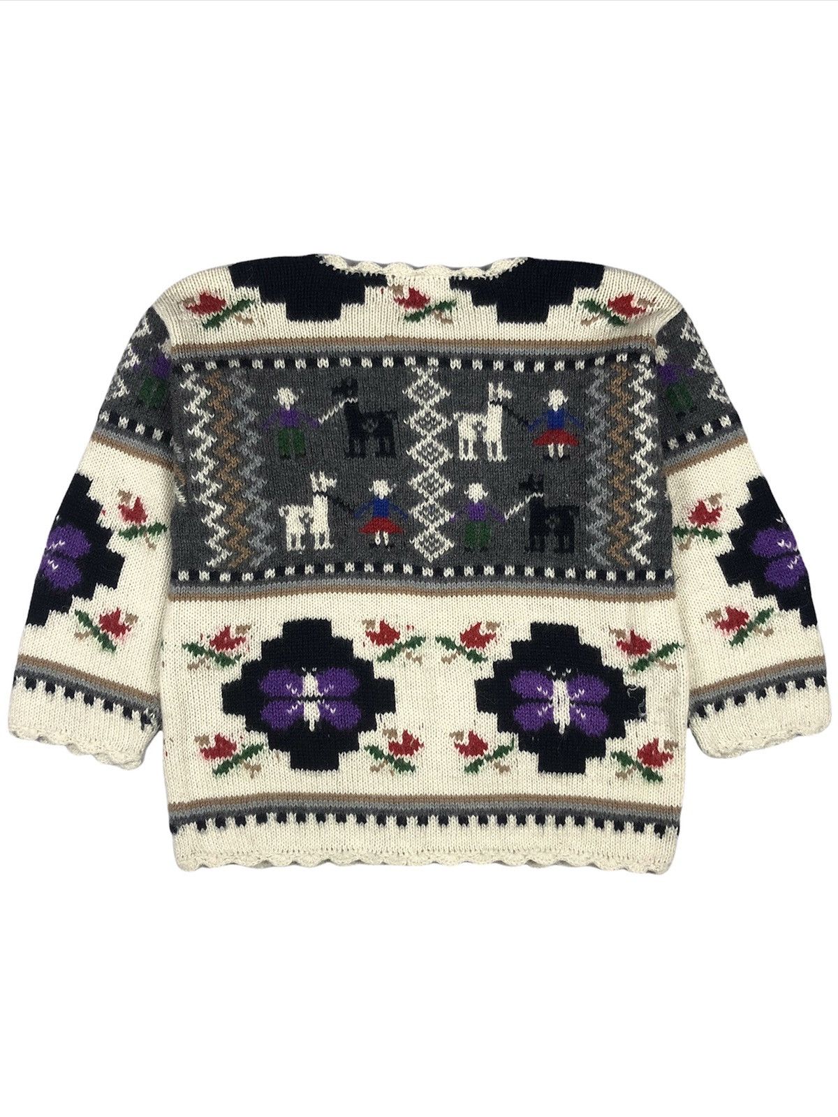 Vintage Vintage 80s Knit Sweater Native Design Kapital Size US M / EU 48-50 / 2 - 2 Thumbnail