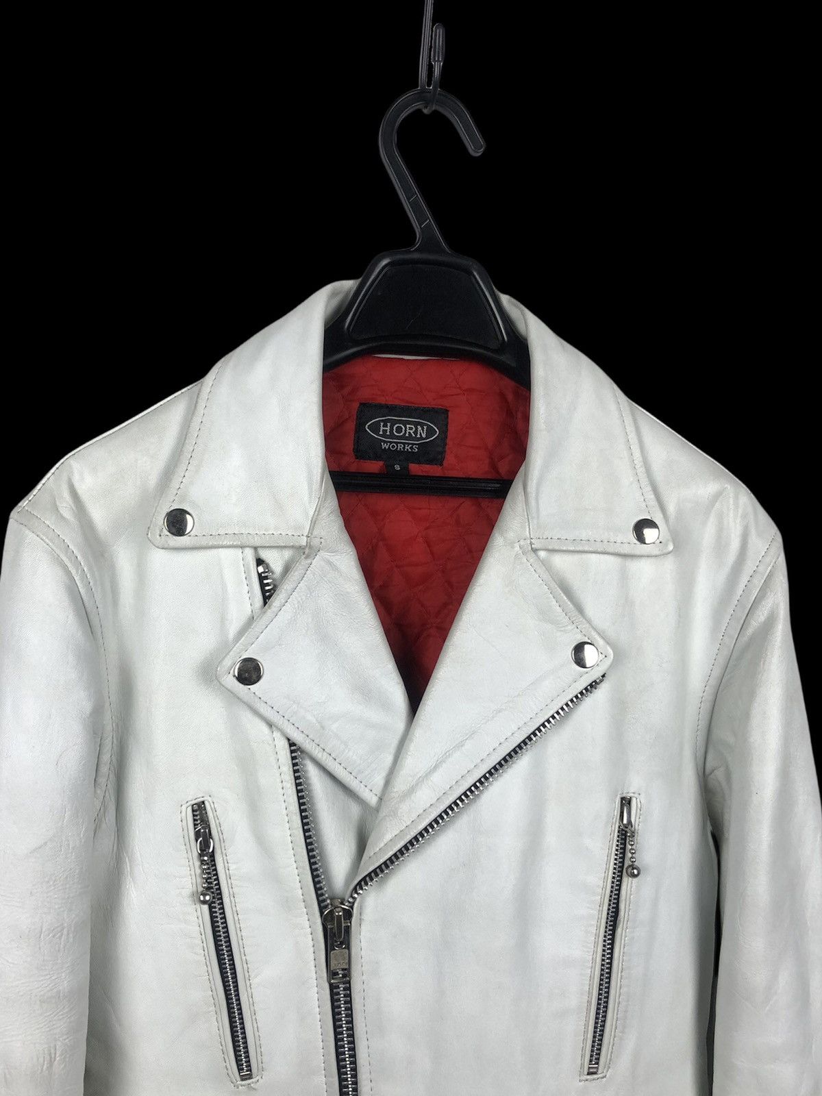 Genuine Leather Vintage Horn Works by Kakuishi Double Collar Leather Jacket Size US S / EU 44-46 / 1 - 4 Thumbnail