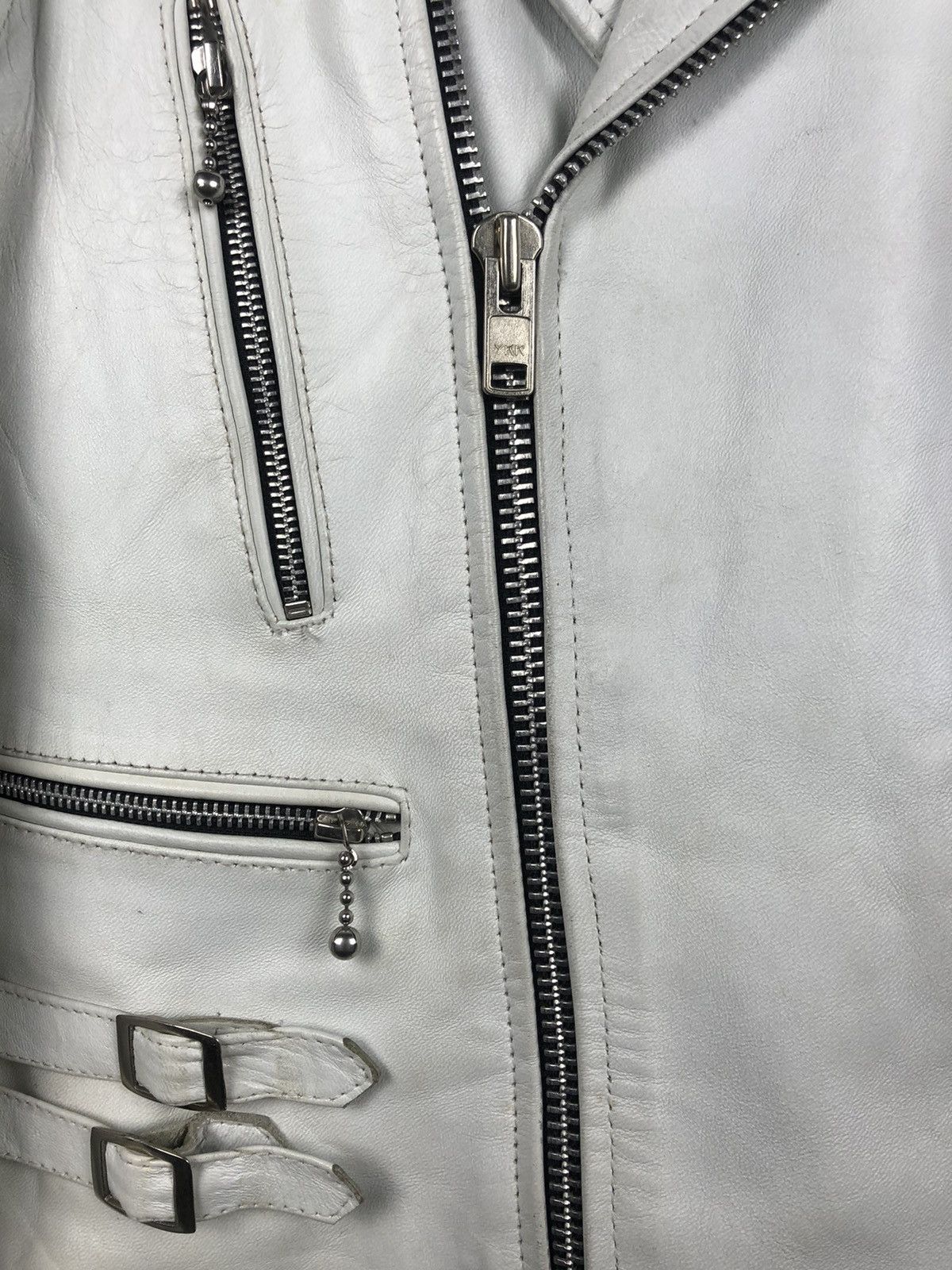Genuine Leather Vintage Horn Works by Kakuishi Double Collar Leather Jacket Size US S / EU 44-46 / 1 - 11 Thumbnail
