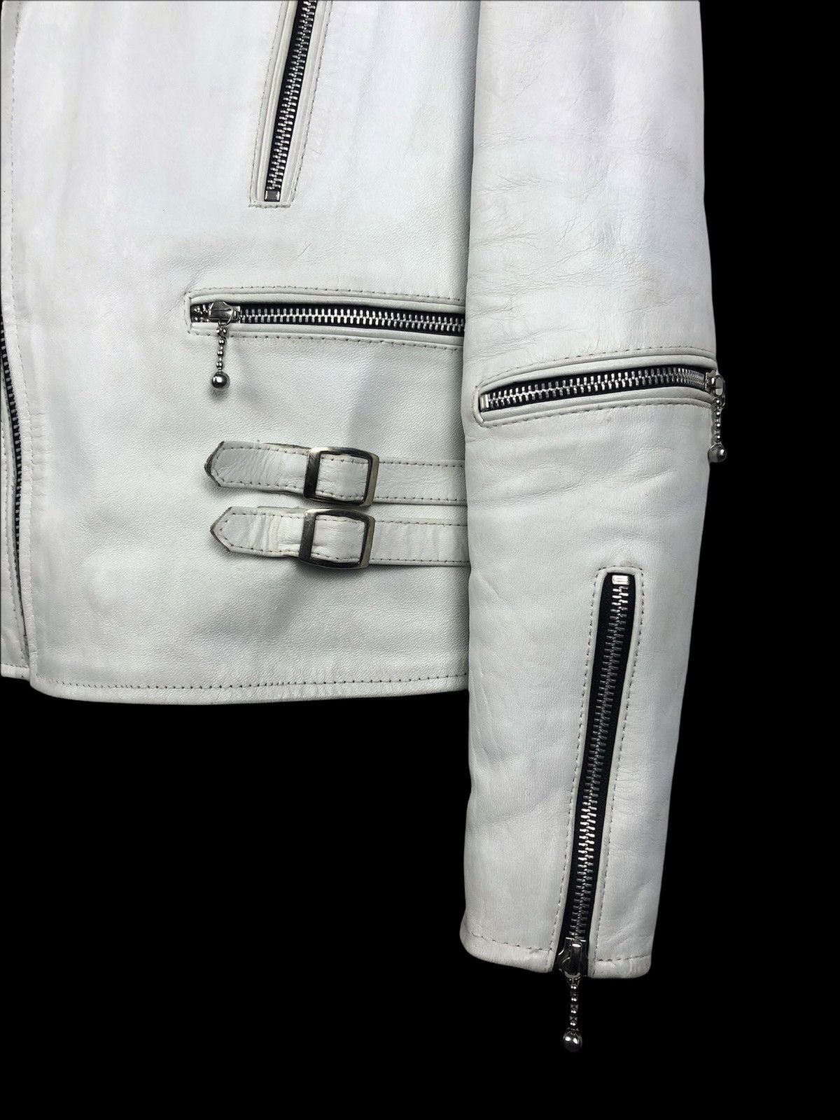 Genuine Leather Vintage Horn Works by Kakuishi Double Collar Leather Jacket Size US S / EU 44-46 / 1 - 3 Thumbnail