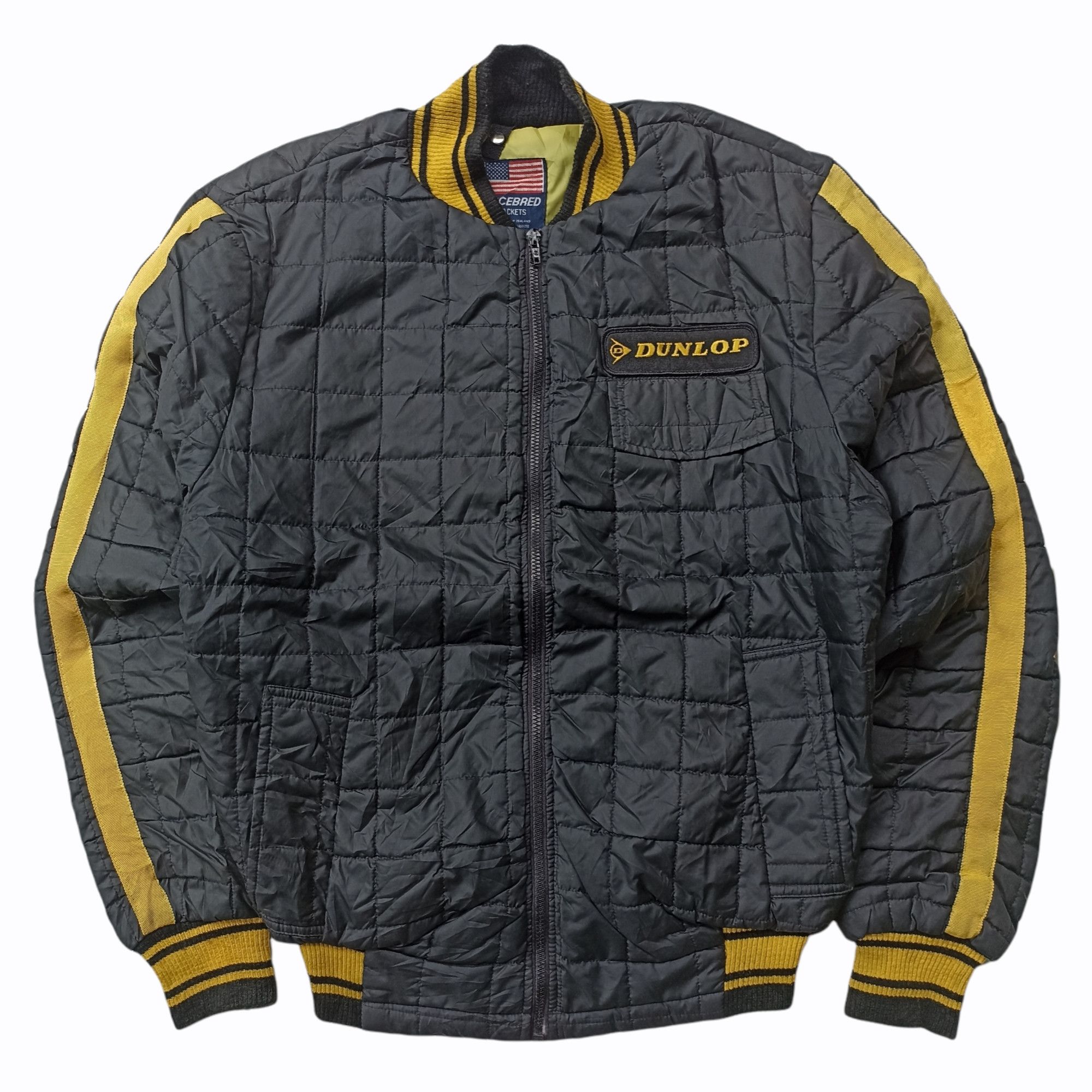 Vintage 80s Dunlop Lemans Quilted Jacket