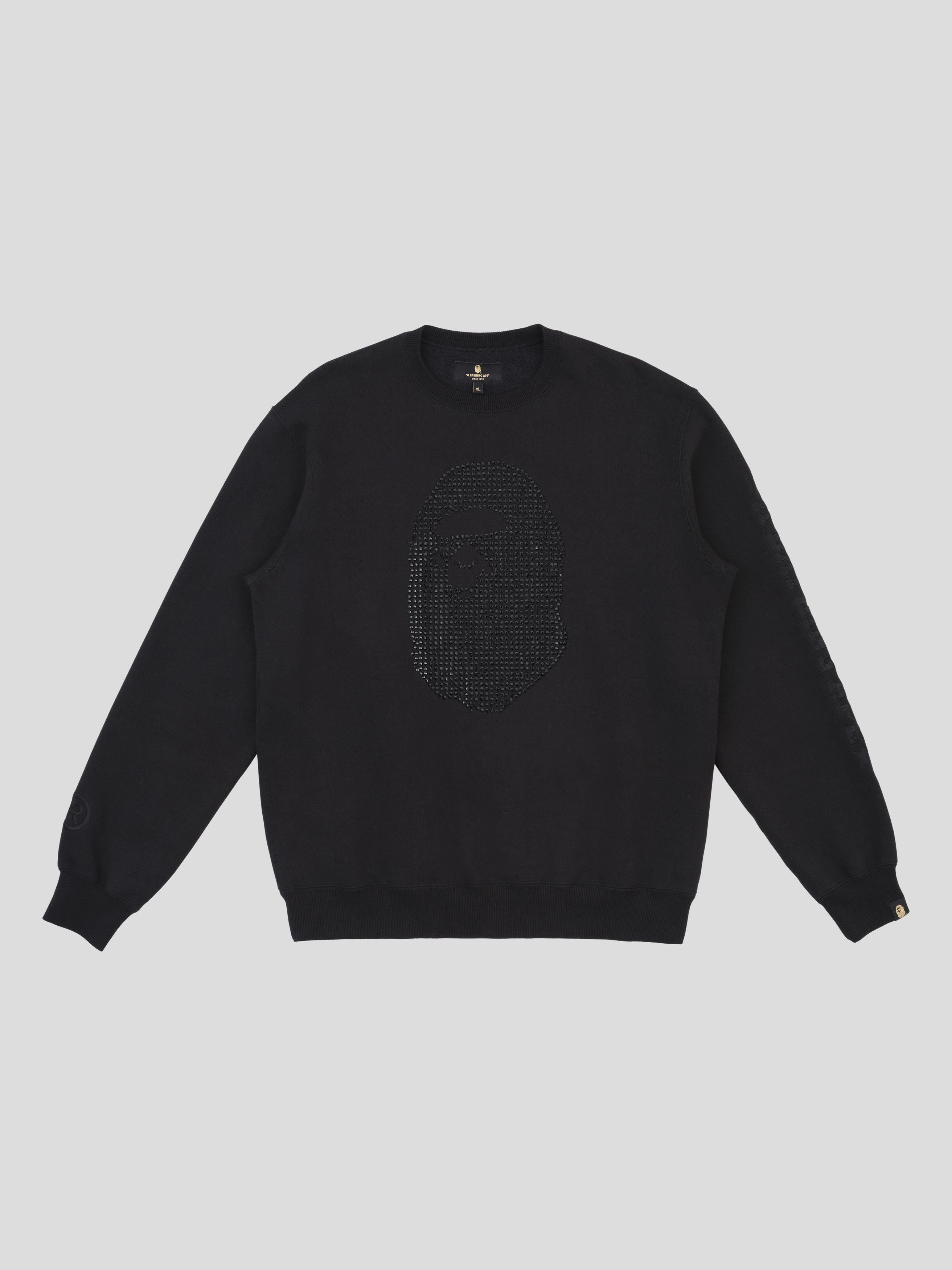 Bape SWAROVSKI BIG APE HEAD CREWNECK Size US XL / EU 56 / 4 - 2 Thumbnail