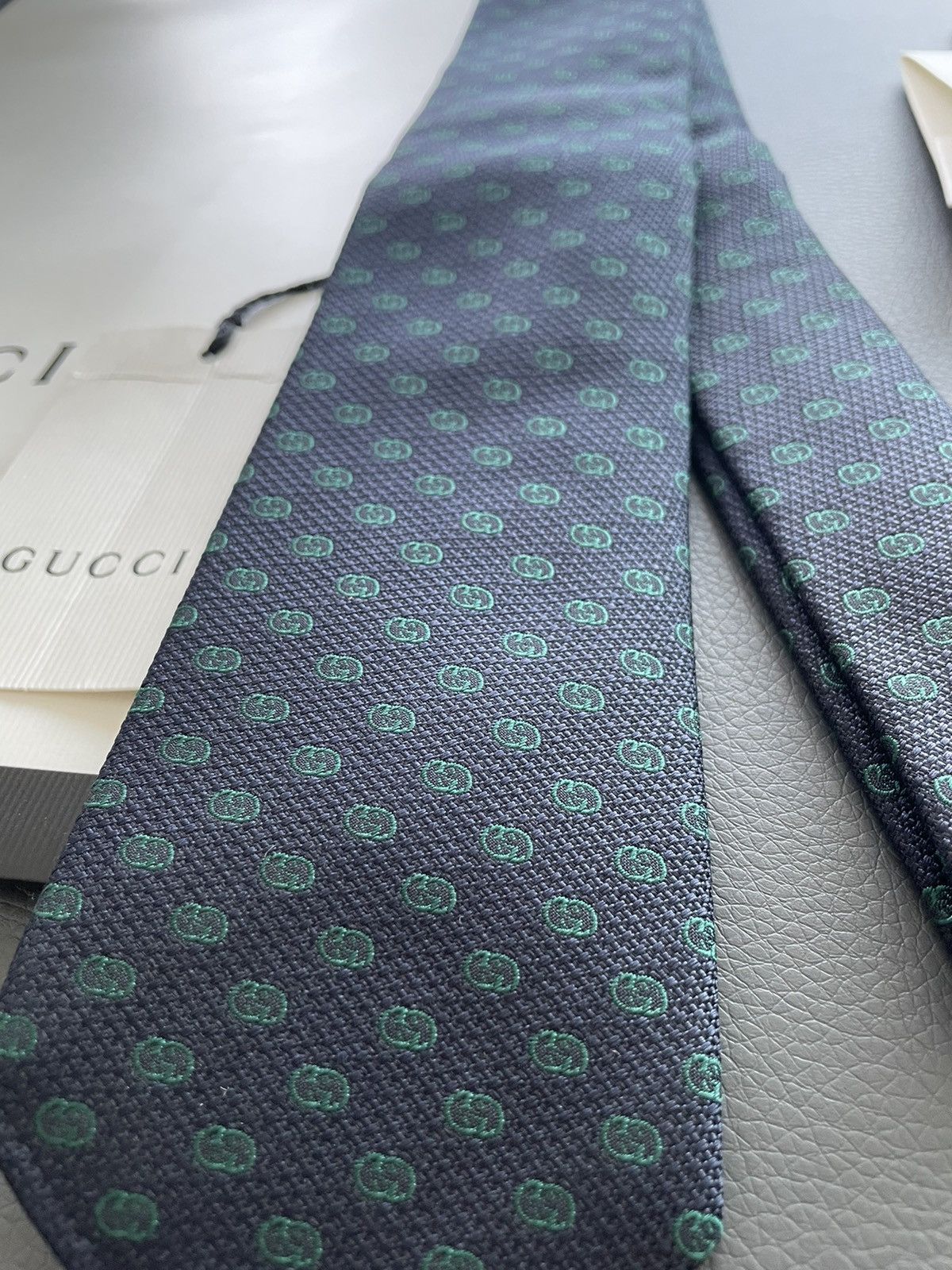 Gucci Gucci GG Logo Monogram Embroidery Tie Brand New Limited Size ONE SIZE - 2 Thumbnail