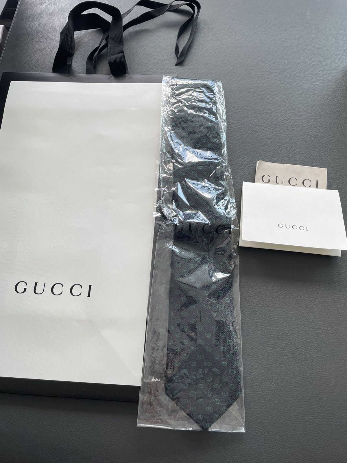 Gucci Gucci GG Logo Monogram Embroidery Tie Brand New Limited Size ONE SIZE - 3 Thumbnail