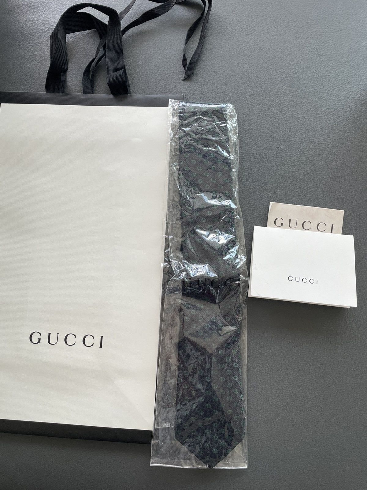 Gucci Gucci GG Logo Monogram Embroidery Tie Brand New Limited Size ONE SIZE - 8 Thumbnail