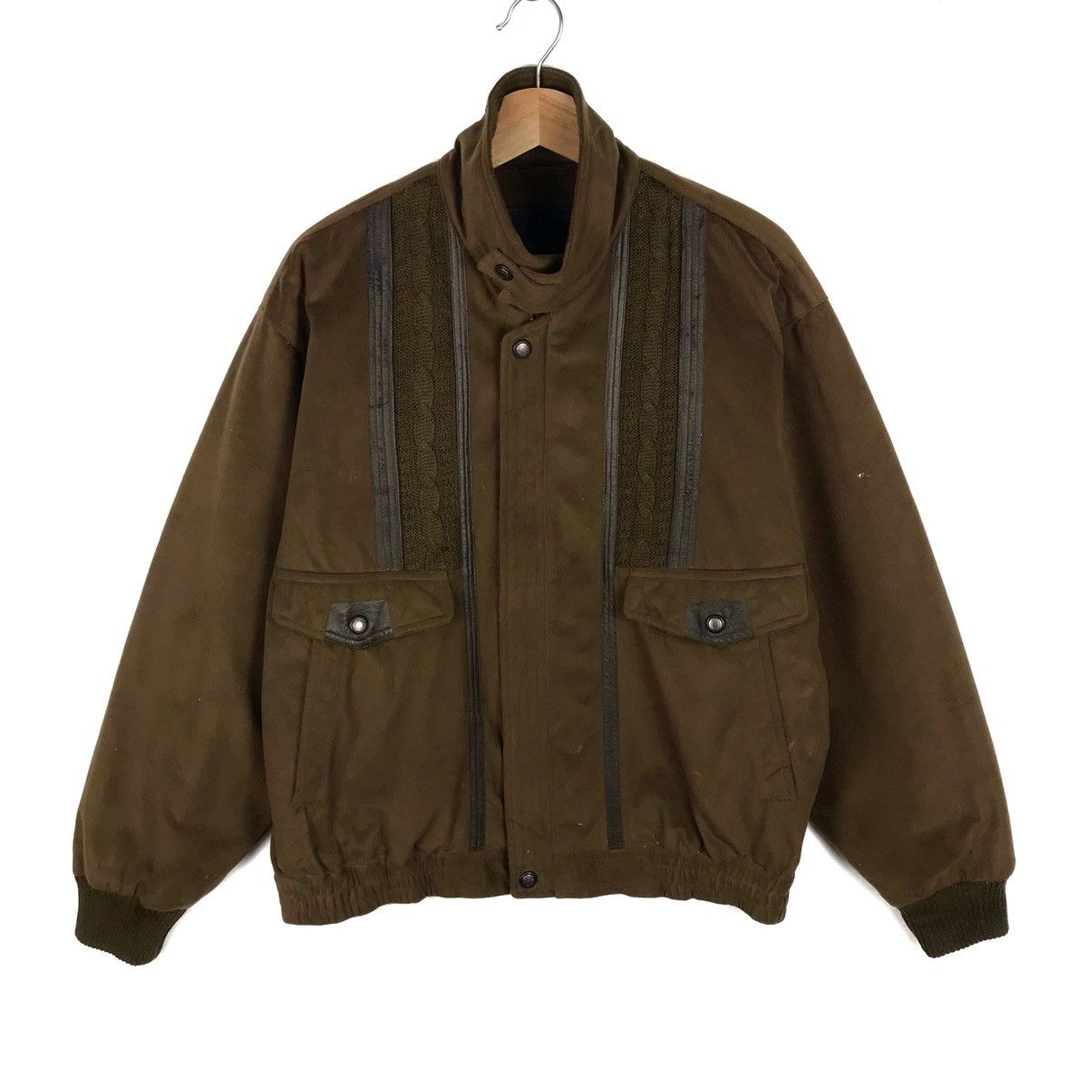 Gianni Valentino × Valentino × Vintage Vintage Brown Gianni Valentino Bomber Jacket Size US L / EU 52-54 / 3 - 1 Thumbnail