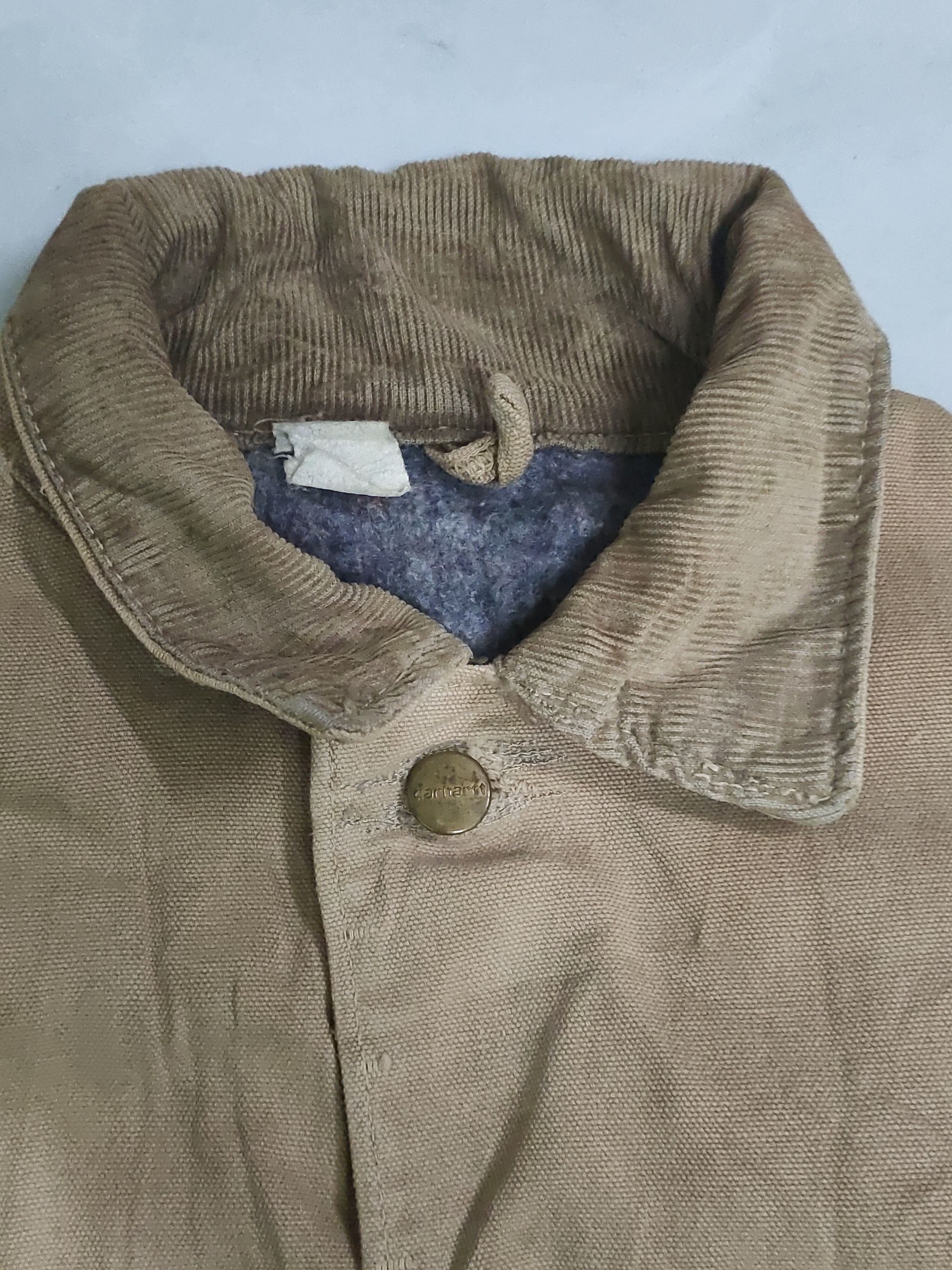 Carhartt carhartt vintage distressed denim jacket pocket logo Size US L / EU 52-54 / 3 - 3 Thumbnail
