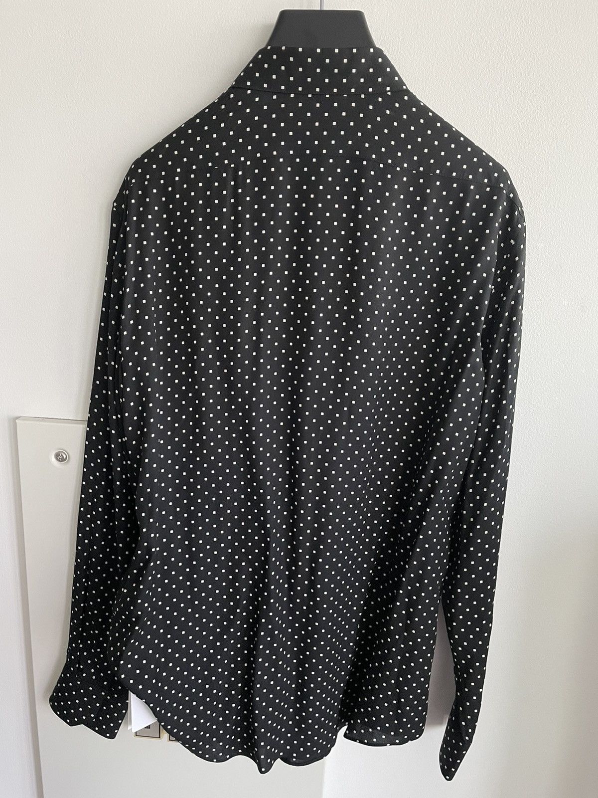 Celine × Hedi Slimane Rare BrandNew Hedi Runway Iconic Viscose Square Print Shirt Size US M / EU 48-50 / 2 - 11 Thumbnail