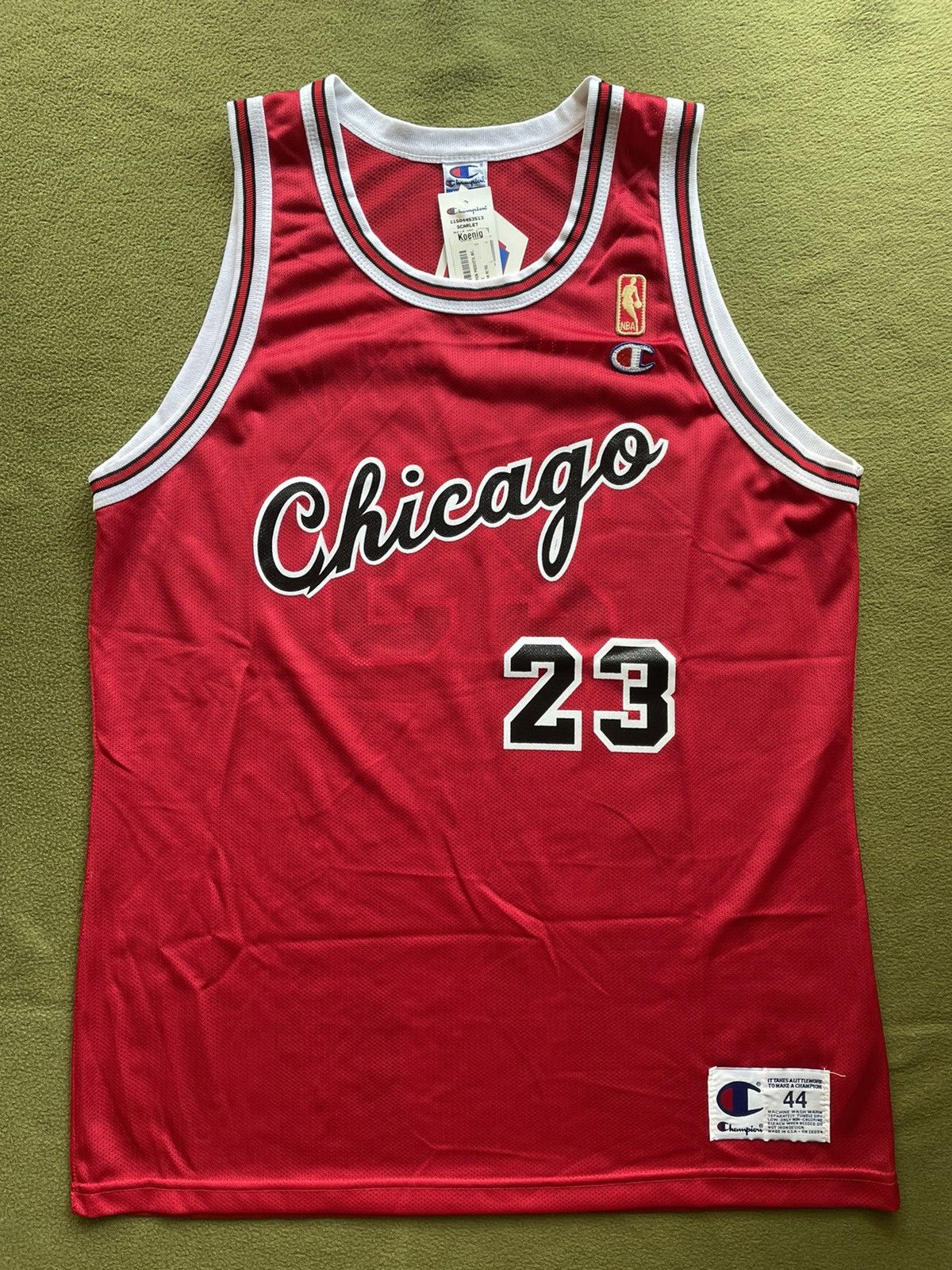 Vintage Champion Chicago Bulls Michael Jordan Jersey Size 52 Sewn