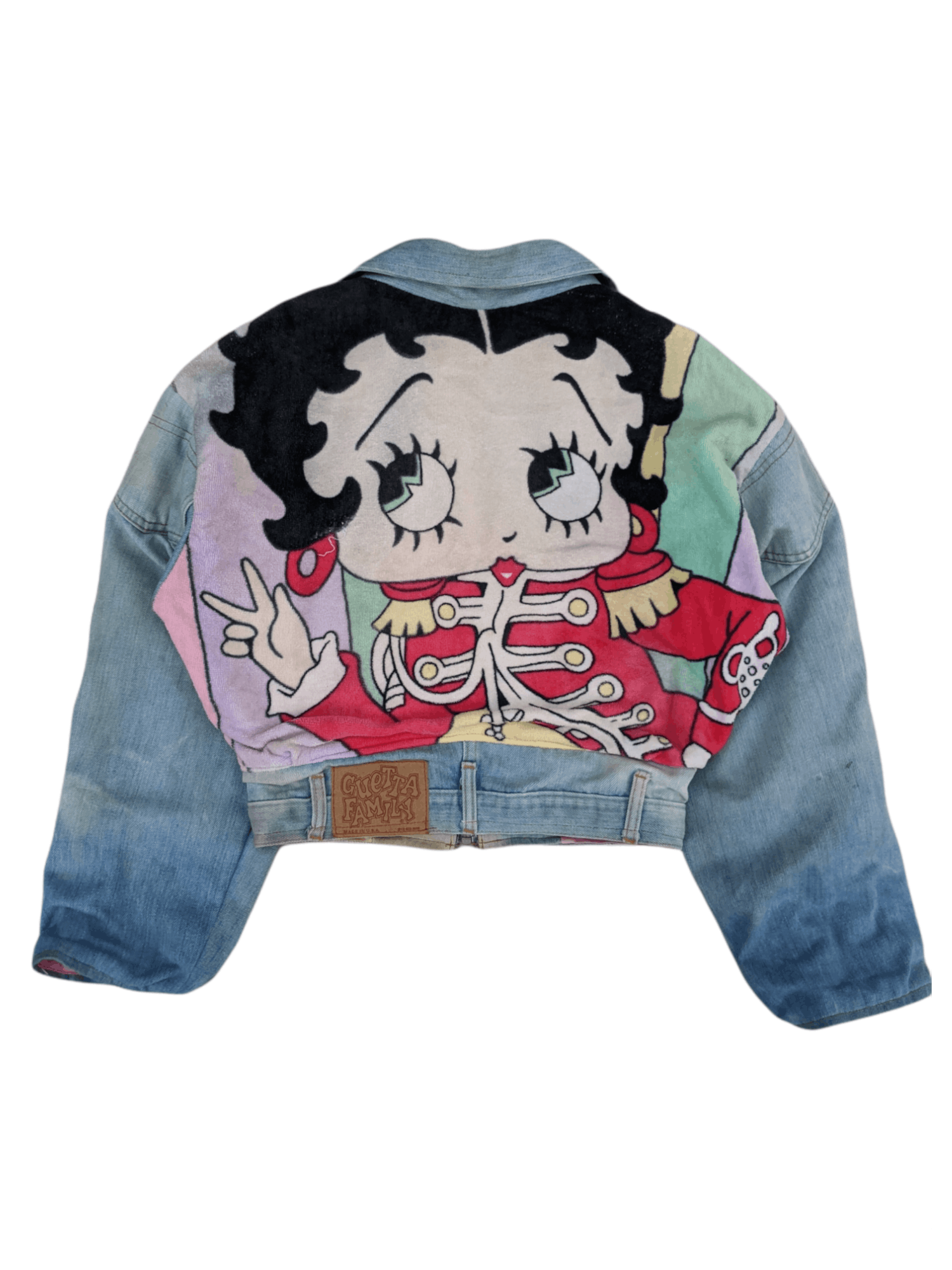 RARE VTG Betty Boop shops Denim Jacket Size Medium Born to Be Wild Button Denim Biker