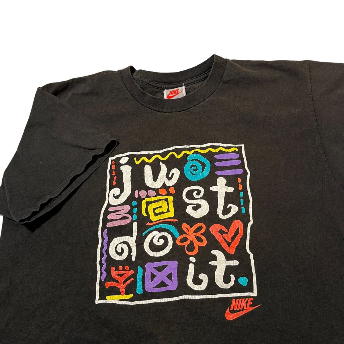 Nike × Vintage 90s Nike Just Do It Tee Size US M / EU 48-50 / 2 - 2 Thumbnail