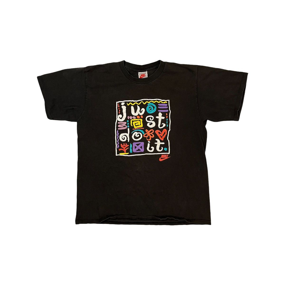 Nike × Vintage 90s Nike Just Do It Tee Size US M / EU 48-50 / 2 - 1 Thumbnail