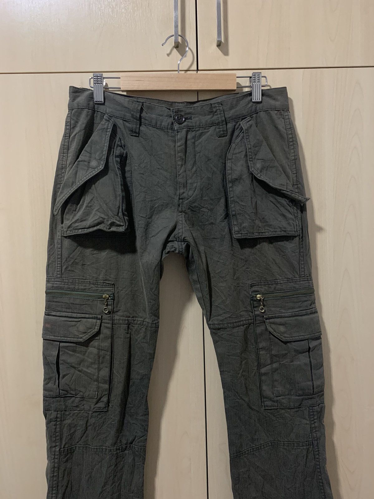 Japanese Brand × Takeo Kikuchi Takeo Kikuchi cargo drawstring tactical multipocket pant Size US 31 - 3 Thumbnail