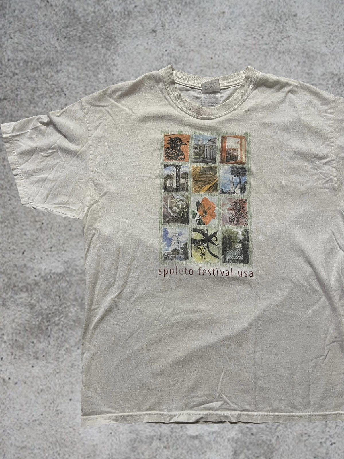 取り寄せた本物の商品 90s USA製 Spoleto Festival USA 1992 アートT