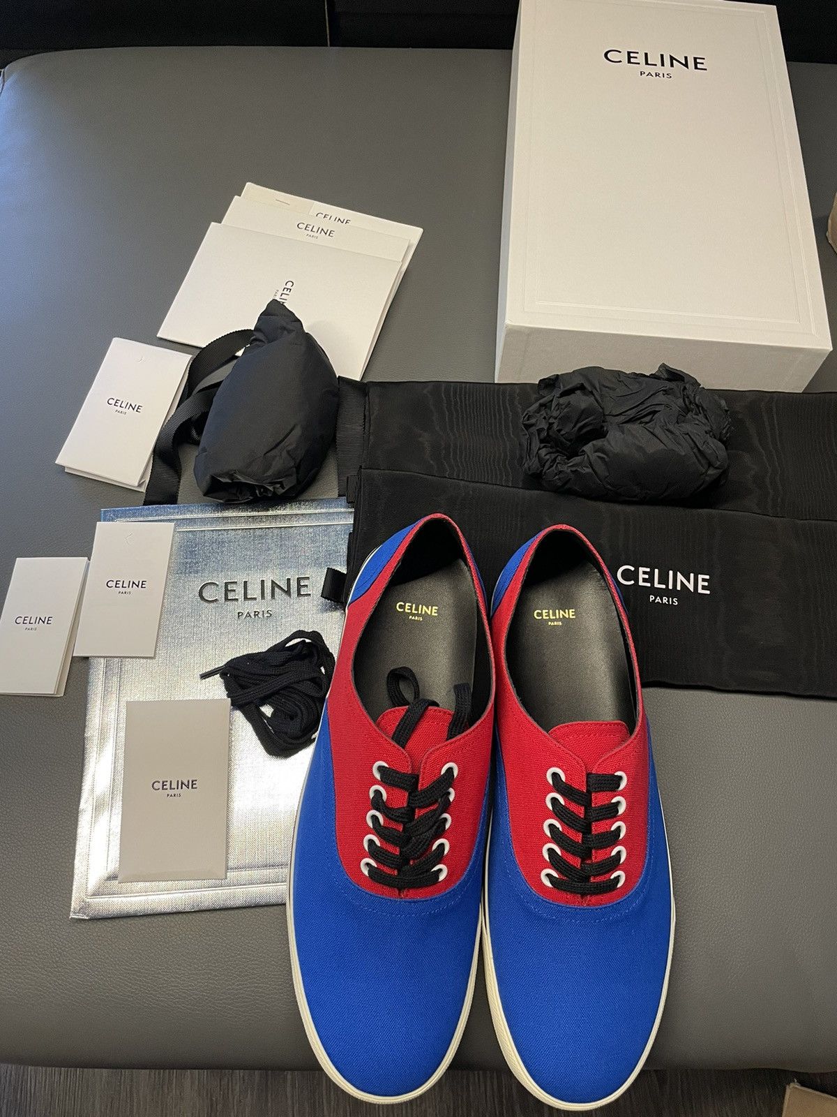 Celine × Hedi Slimane Runway Celine Hedi Slimane Low Top Sneakers Brand NEW Size US 12 / EU 45 - 1 Thumbnail