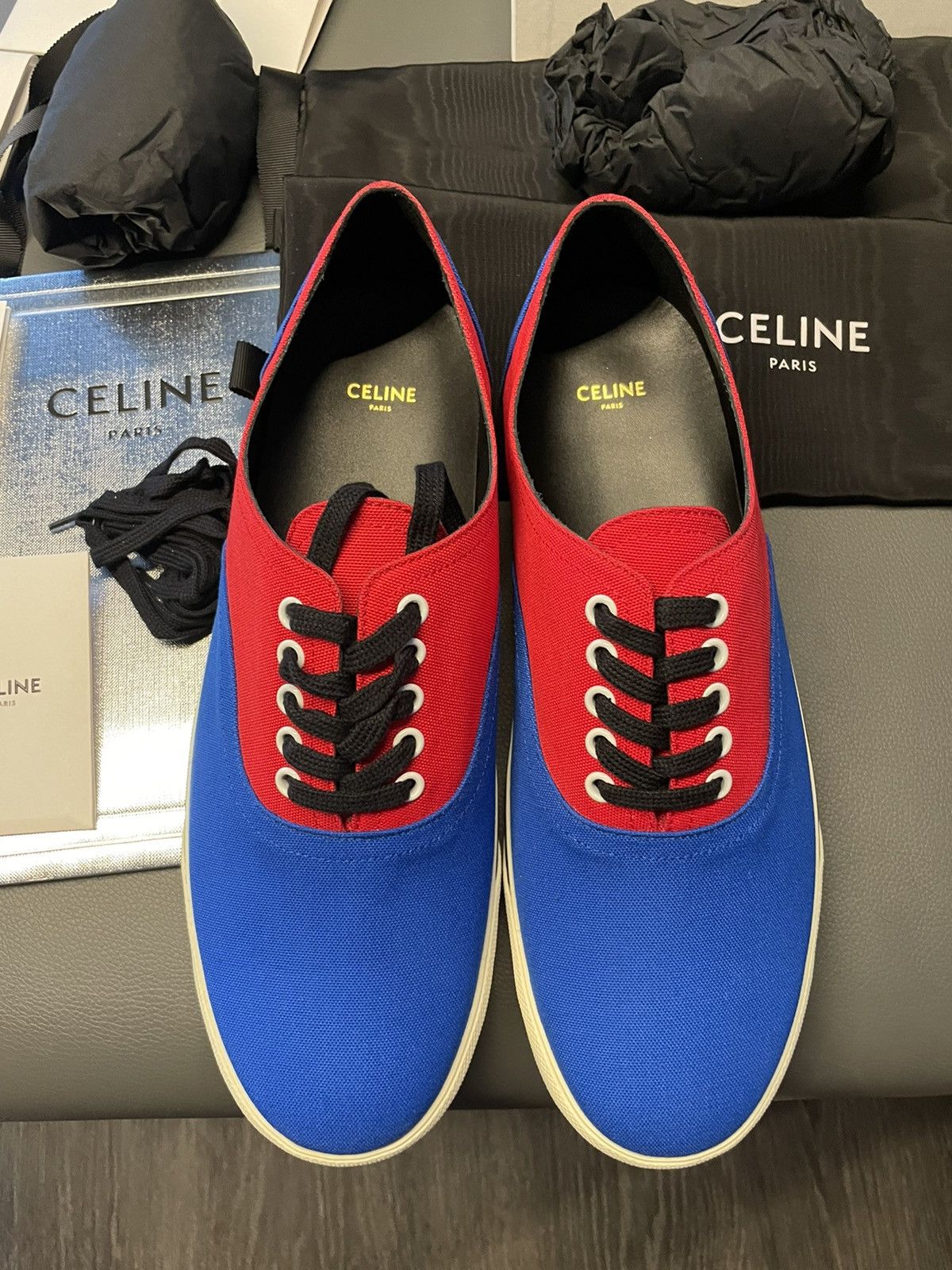 Celine × Hedi Slimane Runway Celine Hedi Slimane Low Top Sneakers Brand NEW Size US 12 / EU 45 - 4 Thumbnail