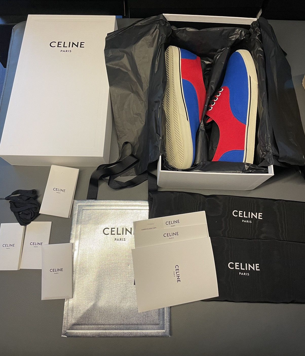 Celine × Hedi Slimane Runway Celine Hedi Slimane Low Top Sneakers Brand NEW Size US 12 / EU 45 - 3 Thumbnail