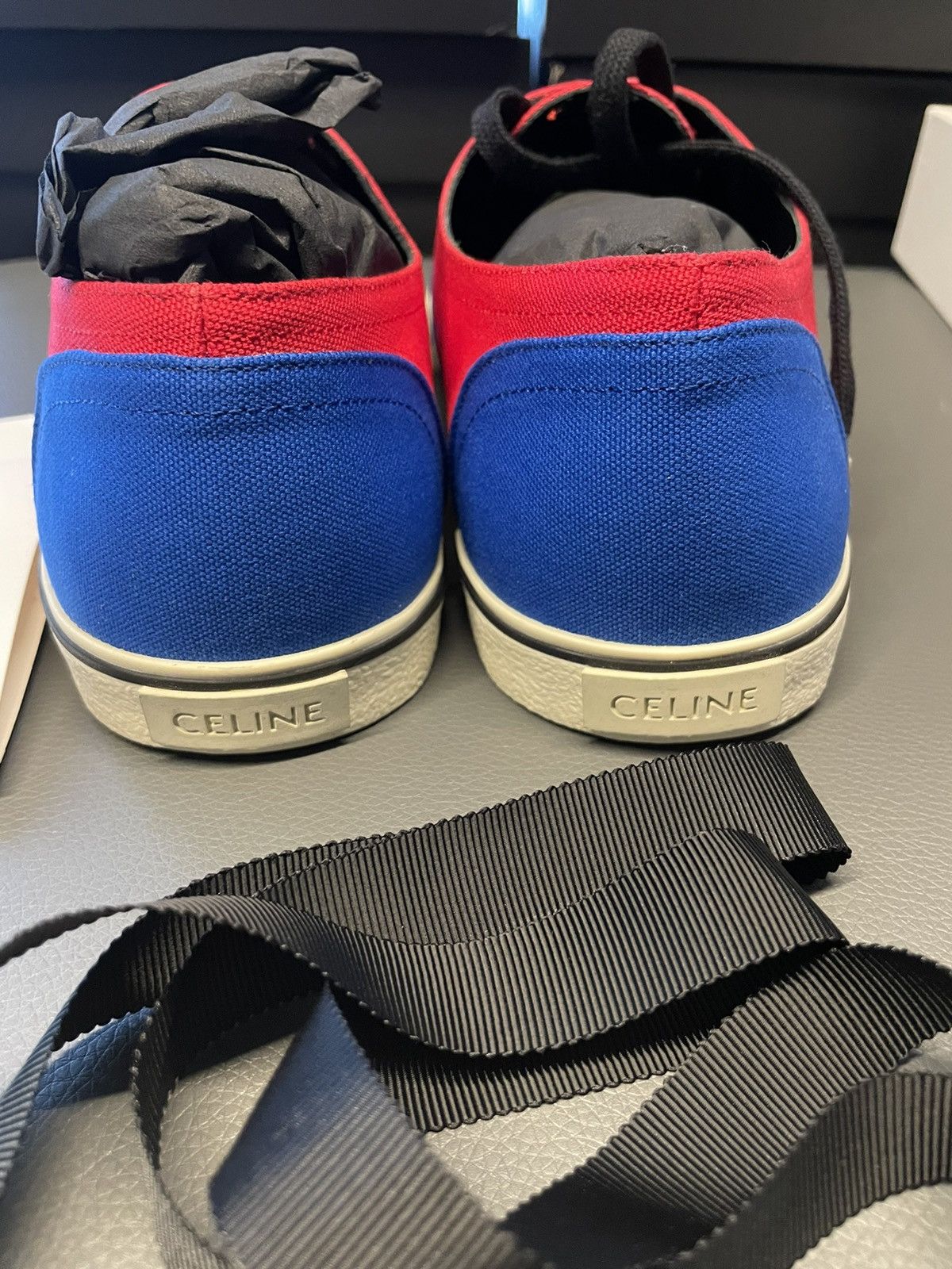 Celine × Hedi Slimane Runway Celine Hedi Slimane Low Top Sneakers Brand NEW Size US 12 / EU 45 - 15 Thumbnail