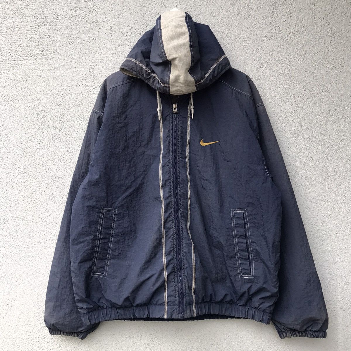 Vintage Nike Big Logo Faded Hoodie Jacket