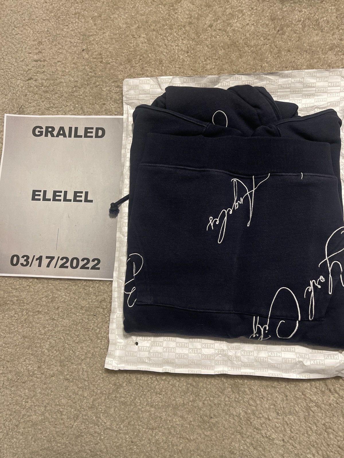 Kith Kith City Script Hoodie Nocturnal Large | Grailed