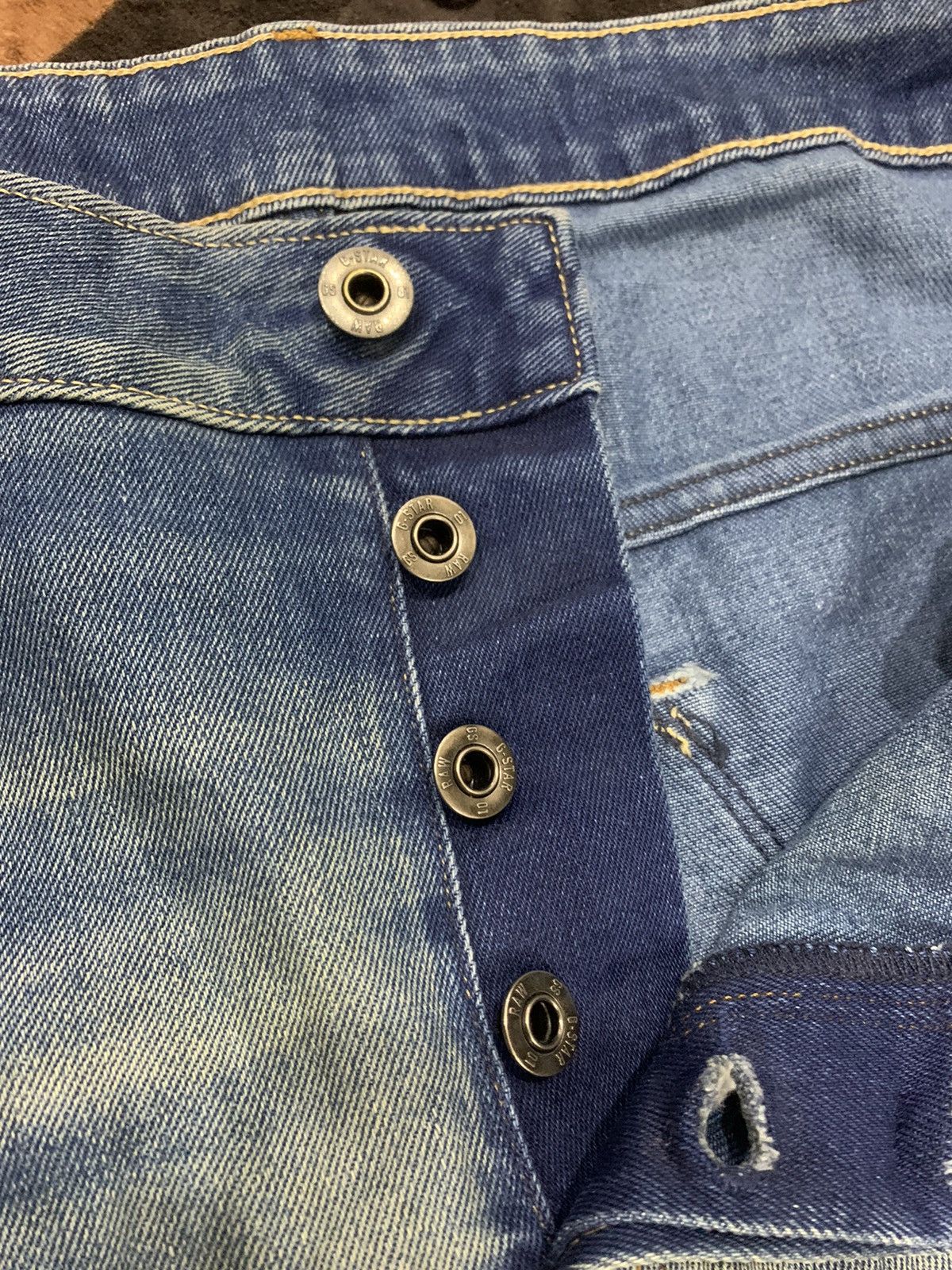 G-Star × Japanese Brand G STAR RAW Vintage Denim 3D Arc Slim Cleg Rider Biker Jeans Size US 34 / EU 50 - 24 Thumbnail