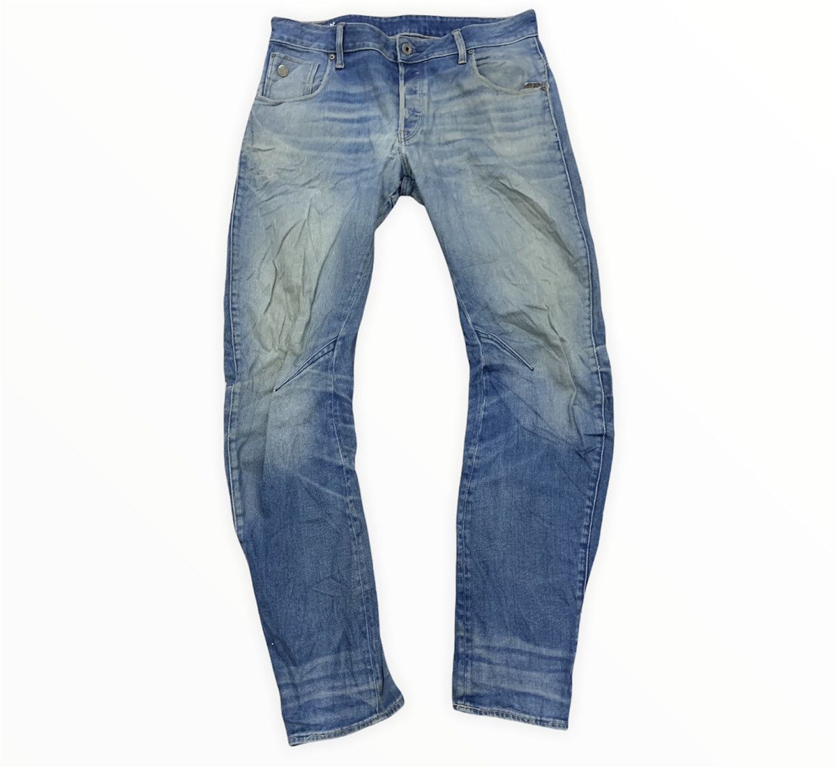 G-Star × Japanese Brand G STAR RAW Vintage Denim 3D Arc Slim Cleg Rider Biker Jeans Size US 34 / EU 50 - 1 Thumbnail