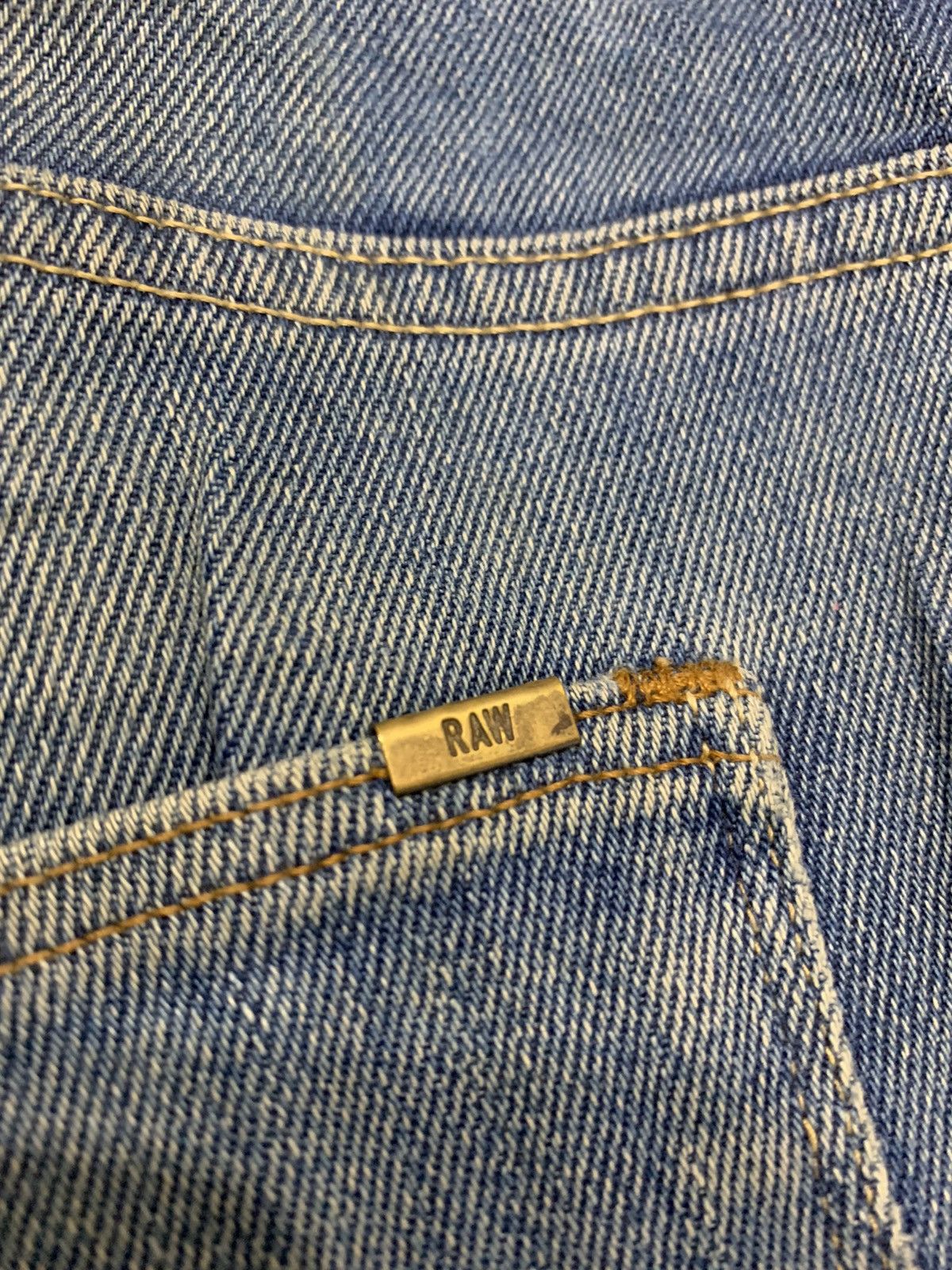 G-Star × Japanese Brand G STAR RAW Vintage Denim 3D Arc Slim Cleg Rider Biker Jeans Size US 34 / EU 50 - 16 Thumbnail