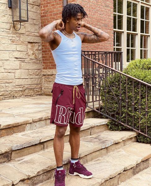 Rhude Men Logo-Print Shell Drawstring Shorts