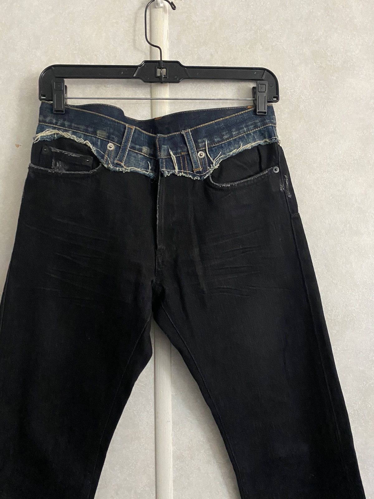 Dior Dior Homme AW06 black blue cummerbund jeans | Grailed