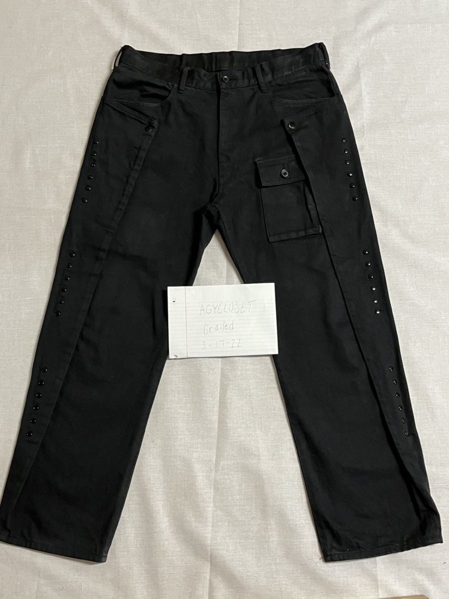 image of Yohji Yamamoto Pour Homme Batwing Denim Pant in Black, Men's (Size 30)