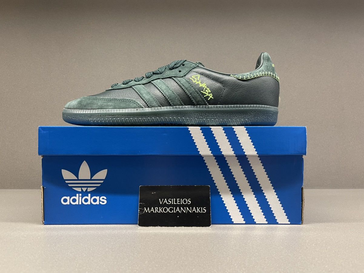 adidas gazelle silver green womens Adidas Mens Jonah Hill Samba 'Green Night' Shoes  Extra Butter