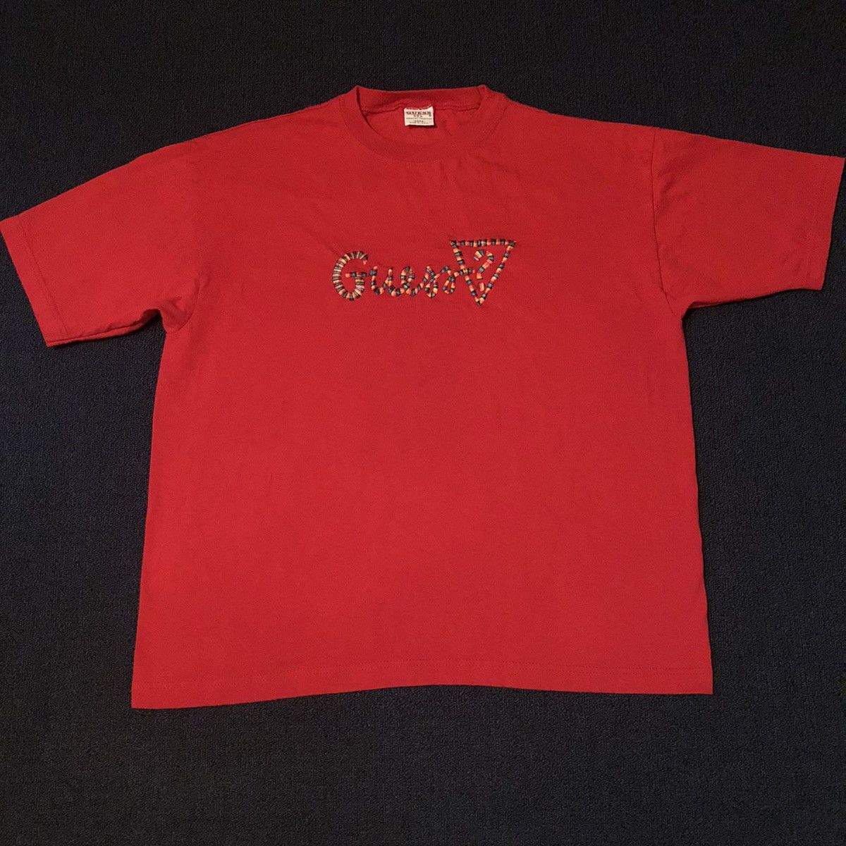 Guess Vintage 1990s Guess Originals ? Embroidered Logo Tee Shirt Size US L / EU 52-54 / 3 - 3 Thumbnail