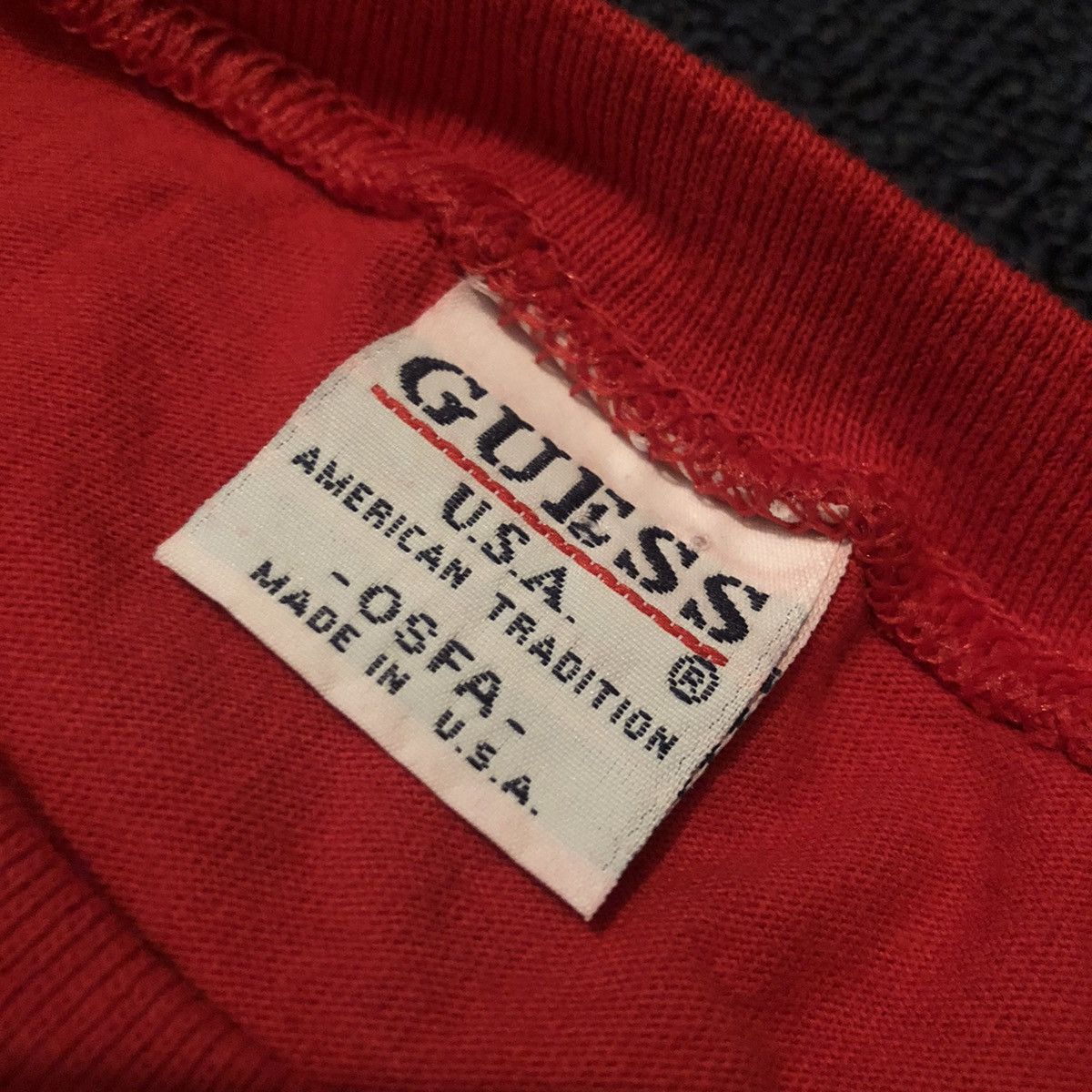 Guess Vintage 1990s Guess Originals ? Embroidered Logo Tee Shirt Size US L / EU 52-54 / 3 - 5 Thumbnail
