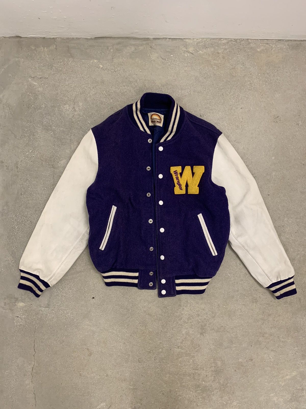 Varsity Jacket Wrangler 1980s Vintage Purple Letterman Varsity Jacket Grailed