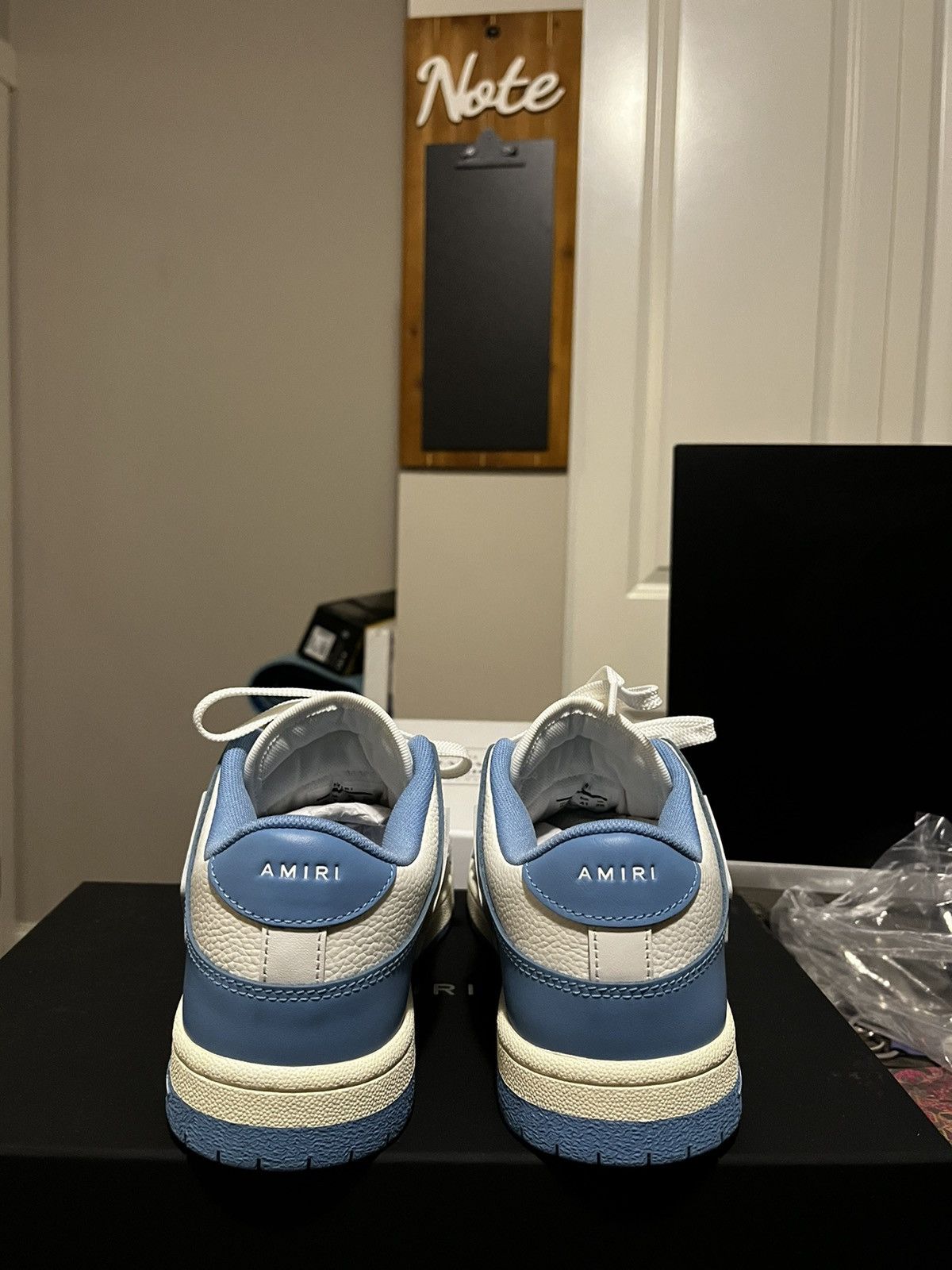 Amiri Amiri Skel Top Low 'Powder Blue & White’ Sz41 Size US 8 / EU 41 - 4 Thumbnail