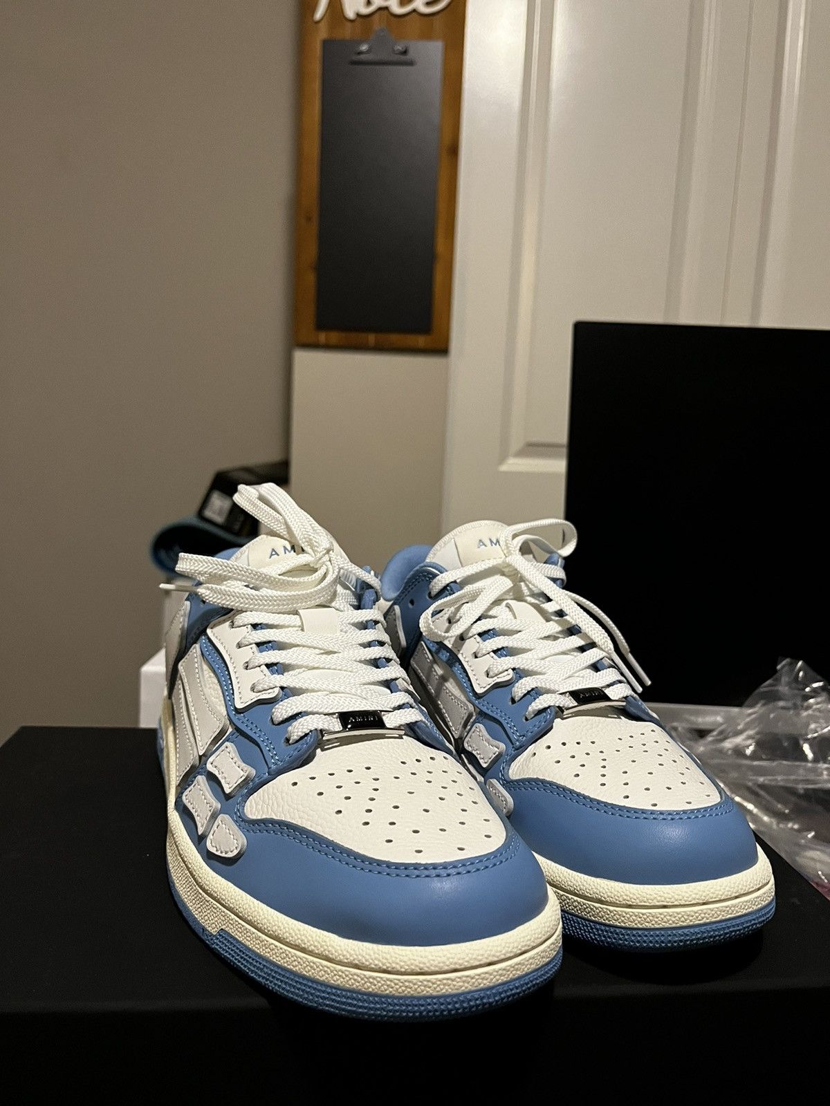 Amiri Amiri Skel Top Low 'Powder Blue & White’ Sz41 Size US 8 / EU 41 - 6 Thumbnail